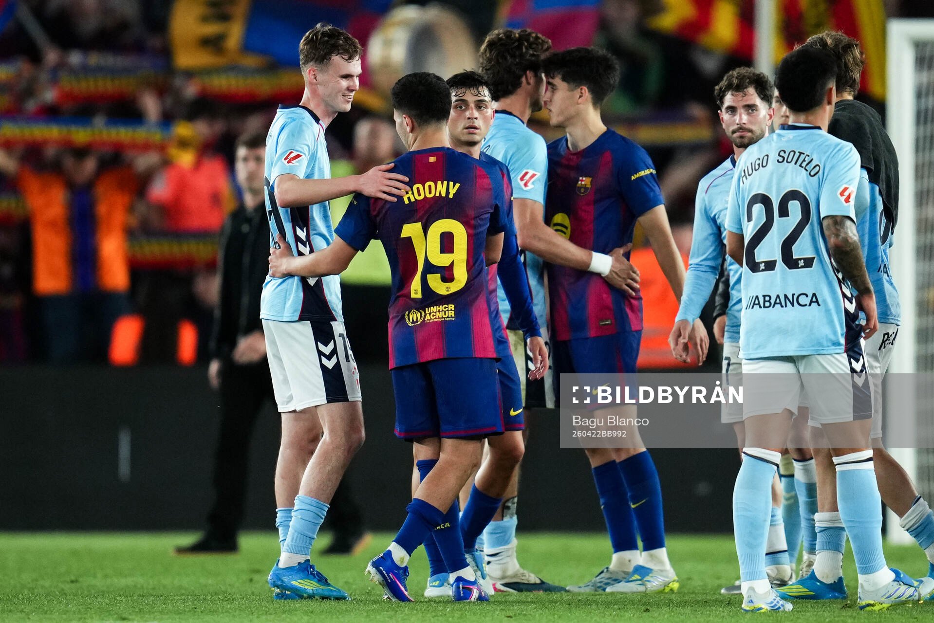 Roony Bardghji of FC Barcelona and Williot Swedberg of