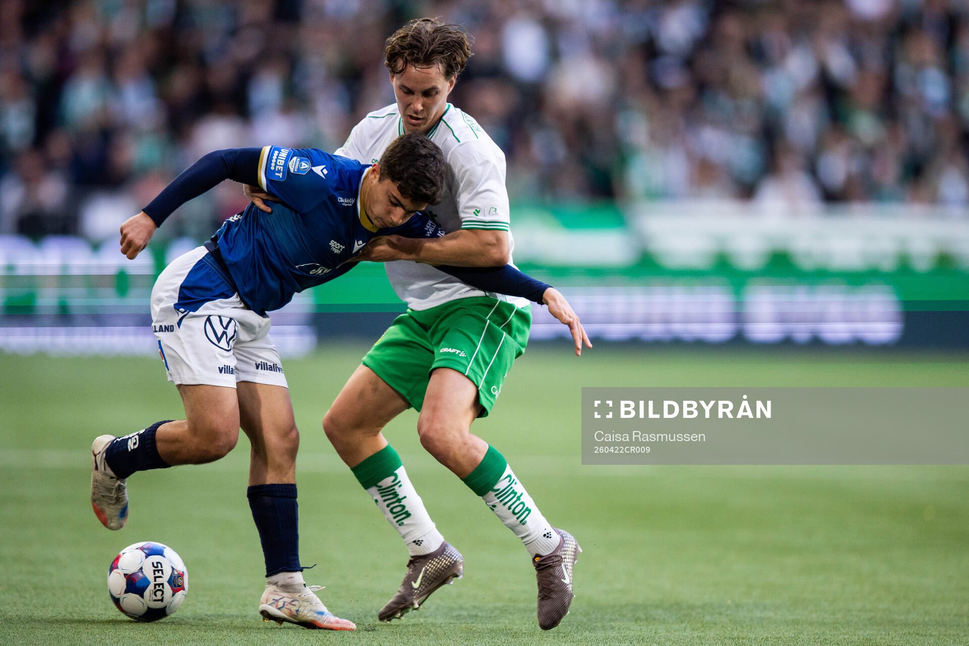 Halmstads Oliver Kapsimalis och Hammarbys Hampus Skoglund