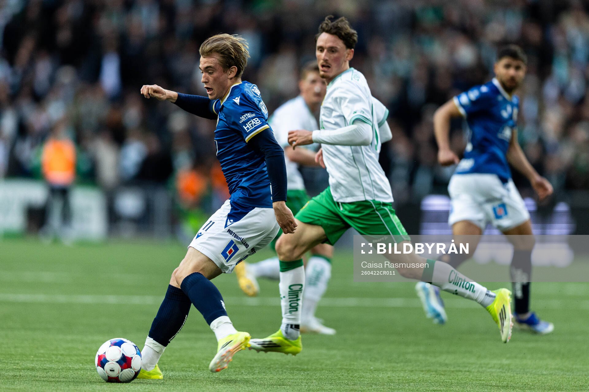 Halmstads Ludvig Arvidsson och Hammarbys Noah Persson