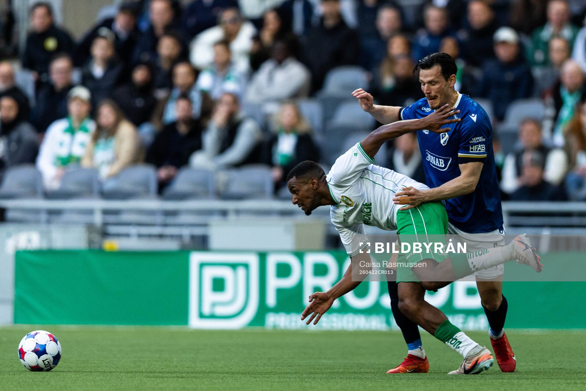 Hammarbys Paulos Abraham och Halmstads Pascal Gregor