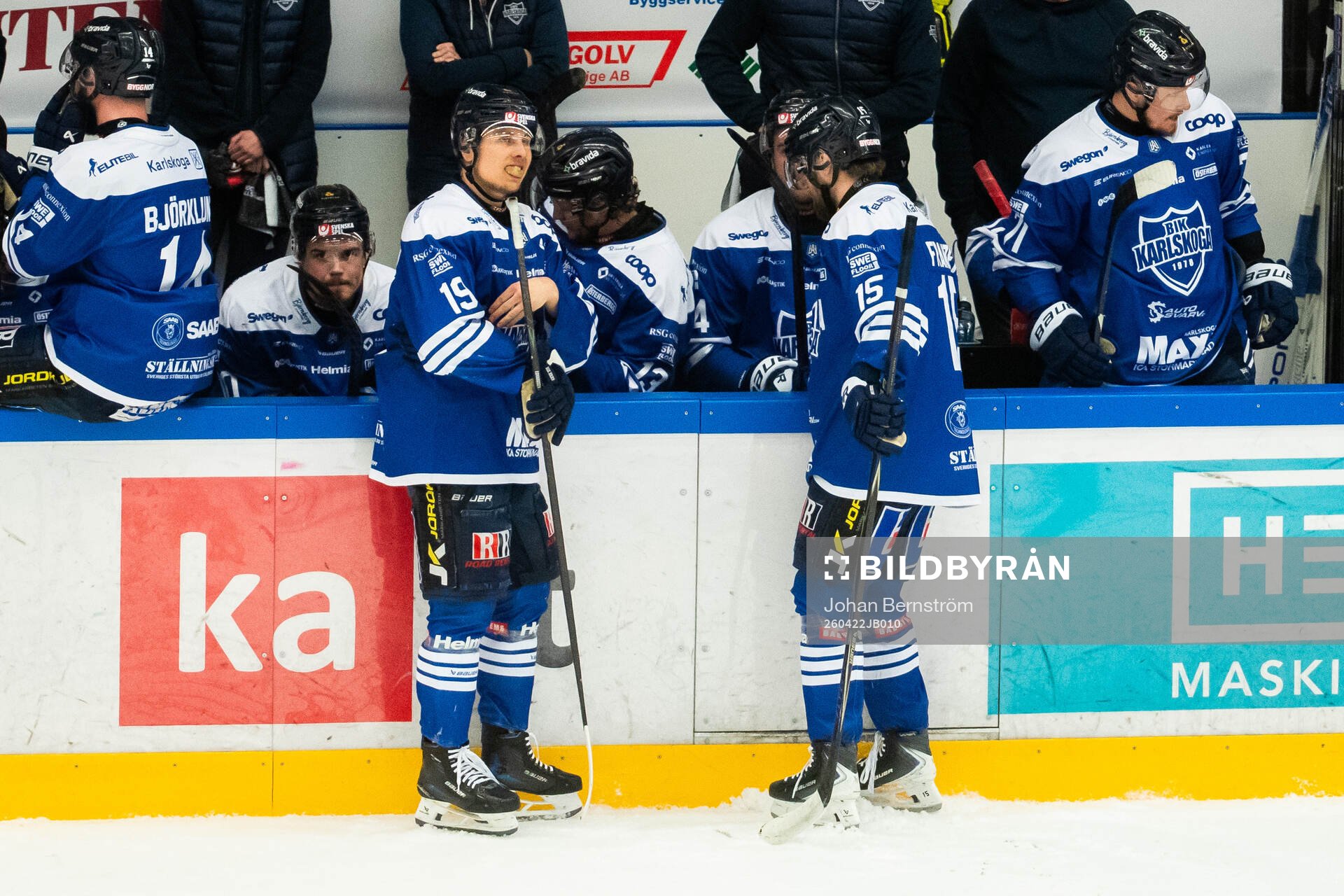 Karlskogas Simen Andre Edvardsen och Gustaf Franzén deppar