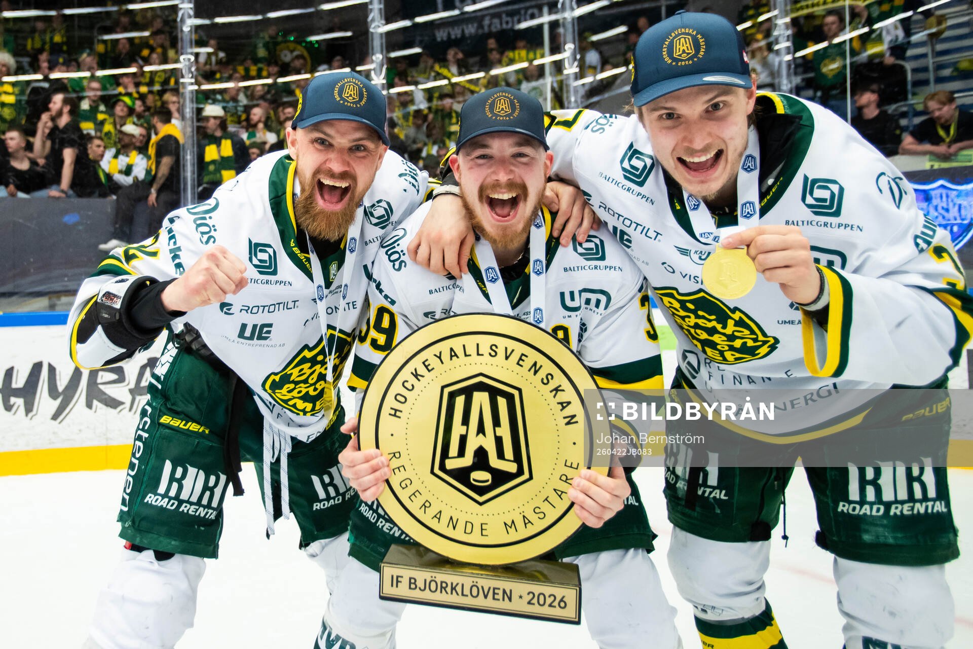 Björklövens Daniel Brodin, Joel Mustonen och Lenni