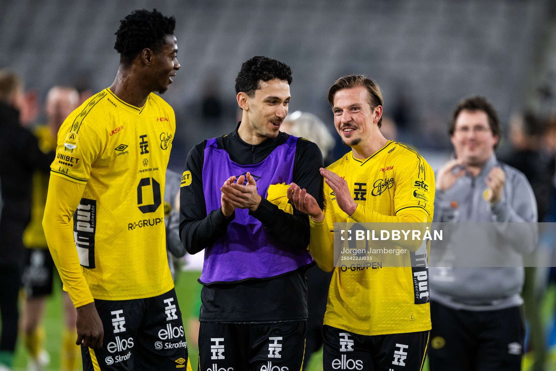 Elfsborgs Rufai Mohammed, Dion Krasniqi och Simon Olsson
