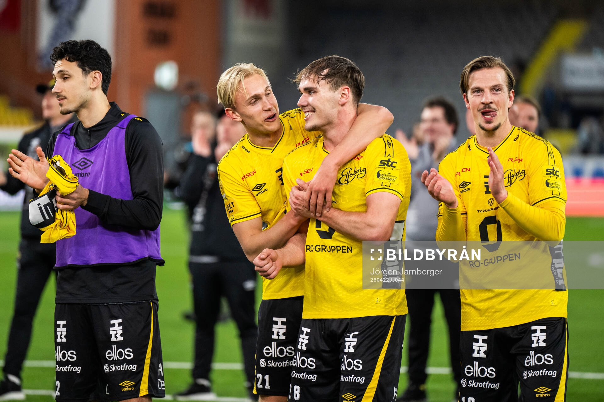 Elfsborgs Leo Östman, Frode Aronsson och Simon Olsson