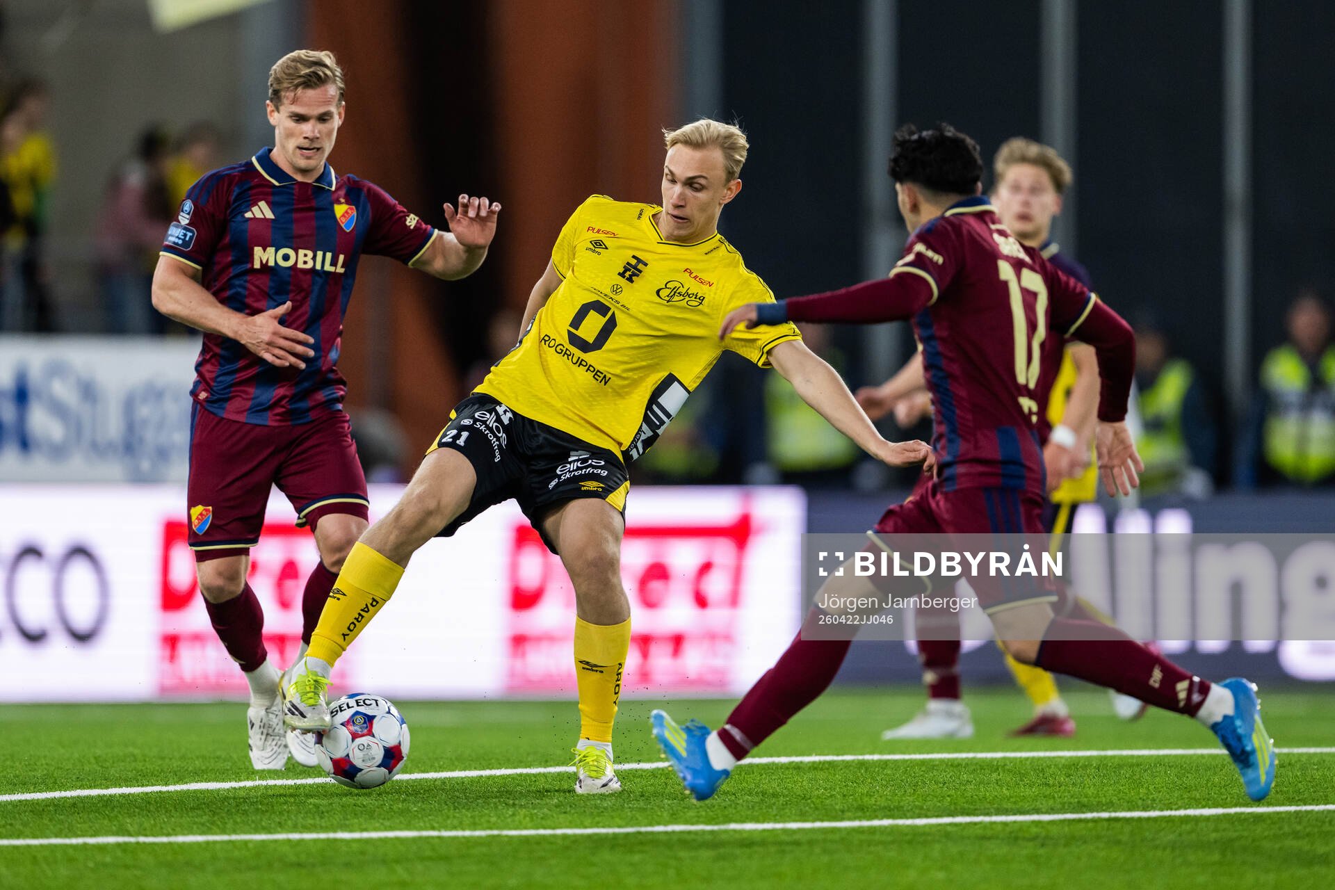 Djurgårdens Oskar Fallenius och Elfsborgs Leo Östman