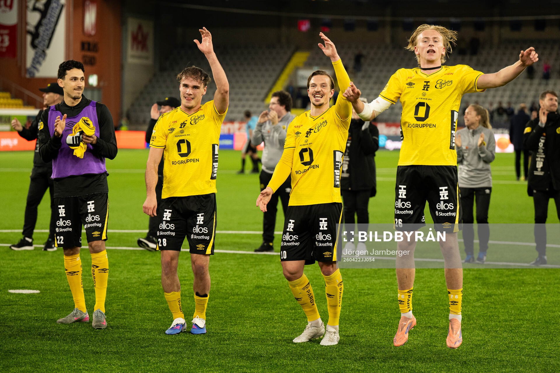 Elfsborgs Dion Krasniqi, Frode Aronsson, Simon Olsson och