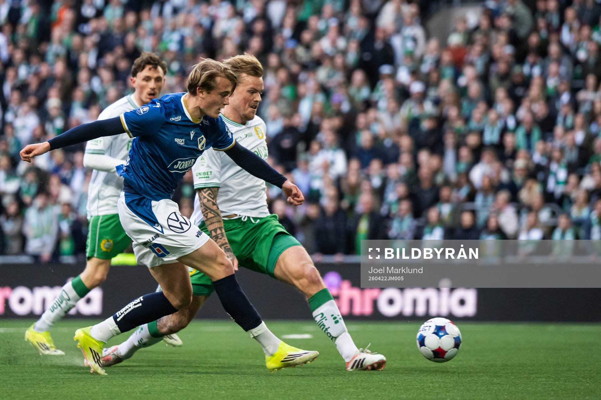 Halmstads Ludvig Arvidsson och Hammarbys Victor Eriksson