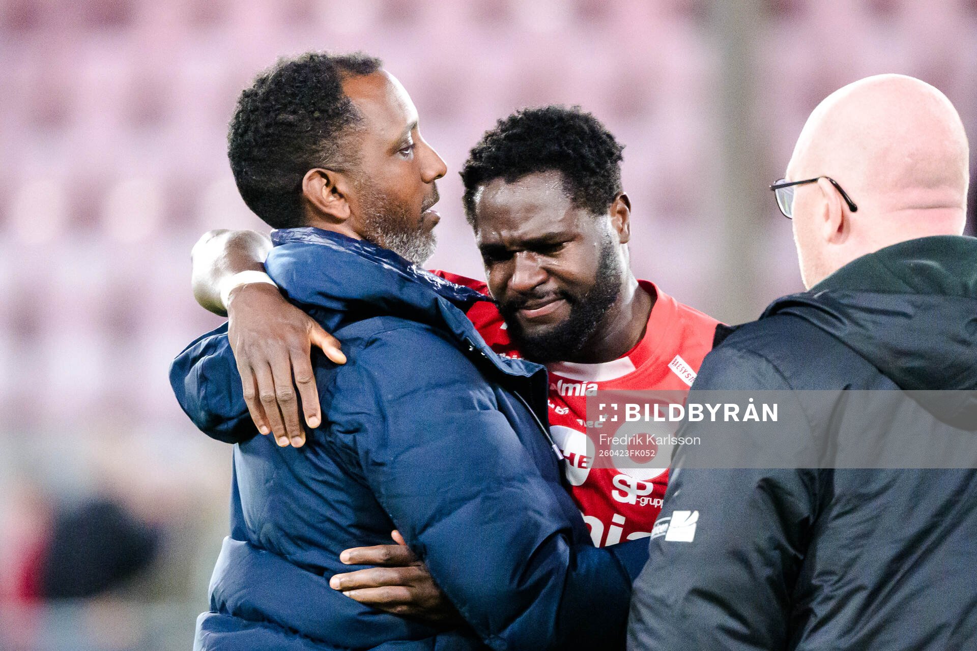 Degerfors huvudtränare Henok Goitom och Nasiru Moro
