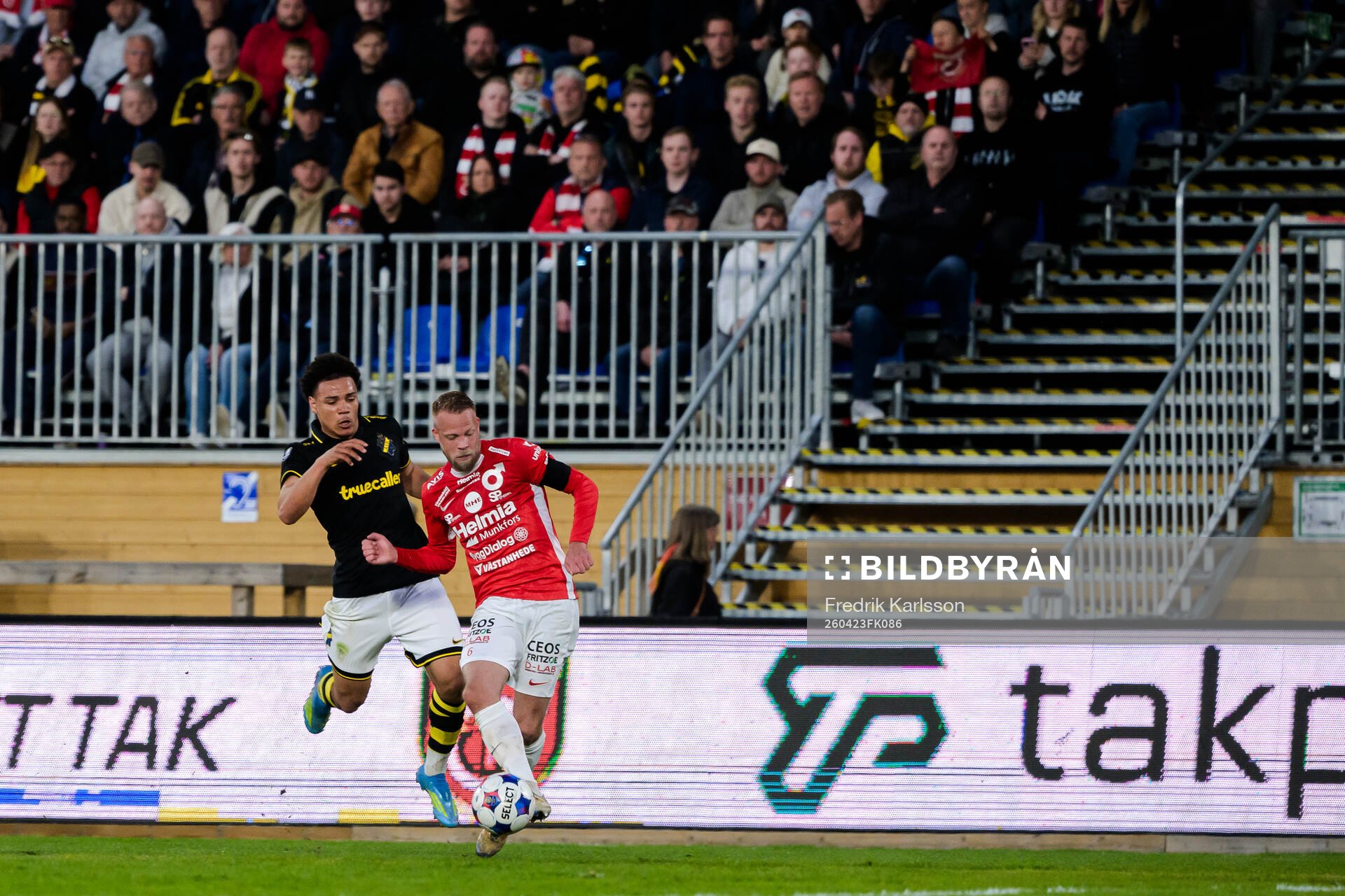 AIKs Kevin Filling och Degerfors Daniel Sundgren