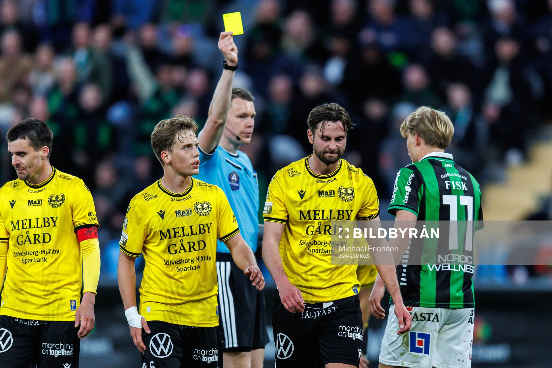 Mjällbys Axel Norén tilldelas en varning