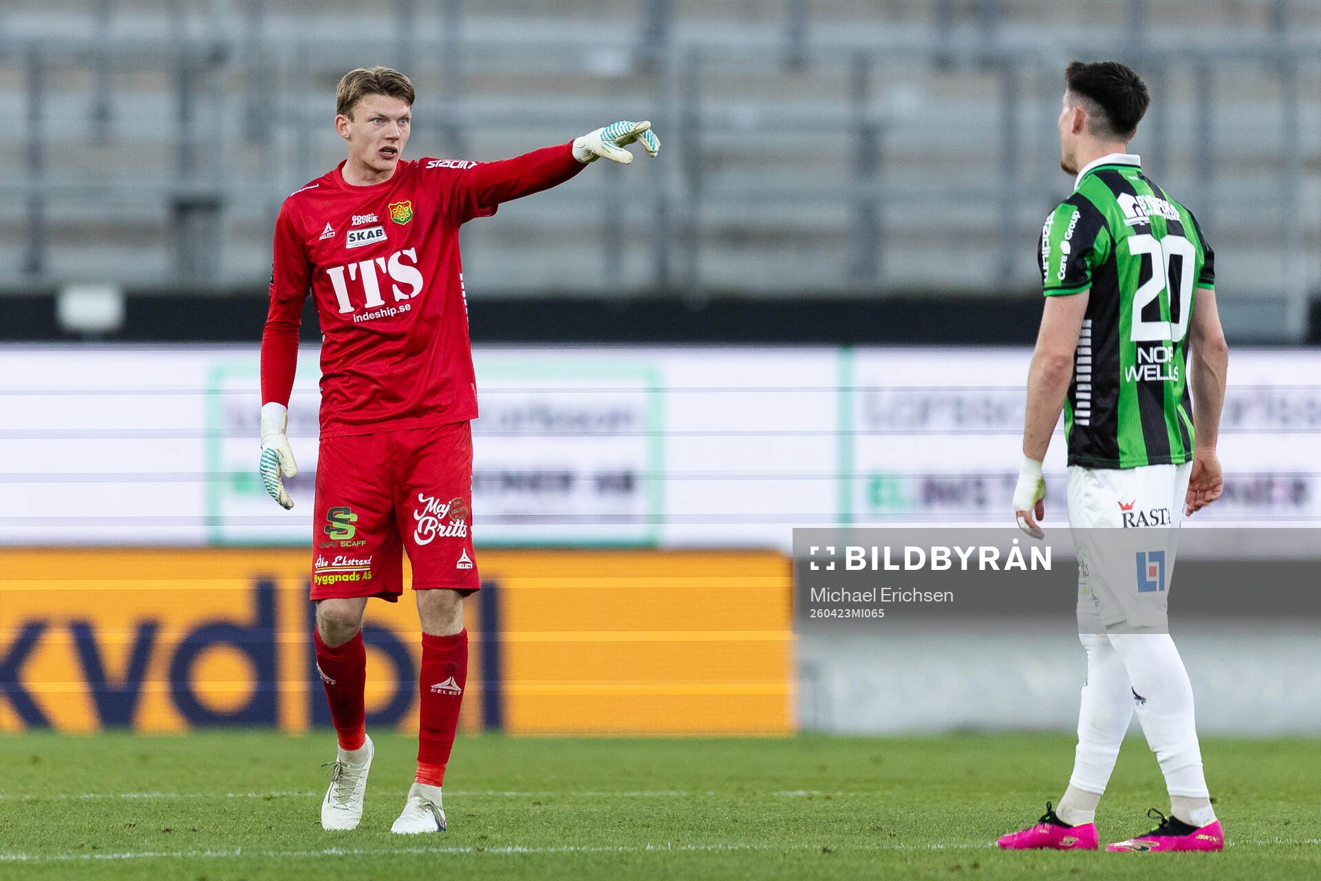 GAIS målvakt Andreas Hermansen och Samuel Salter