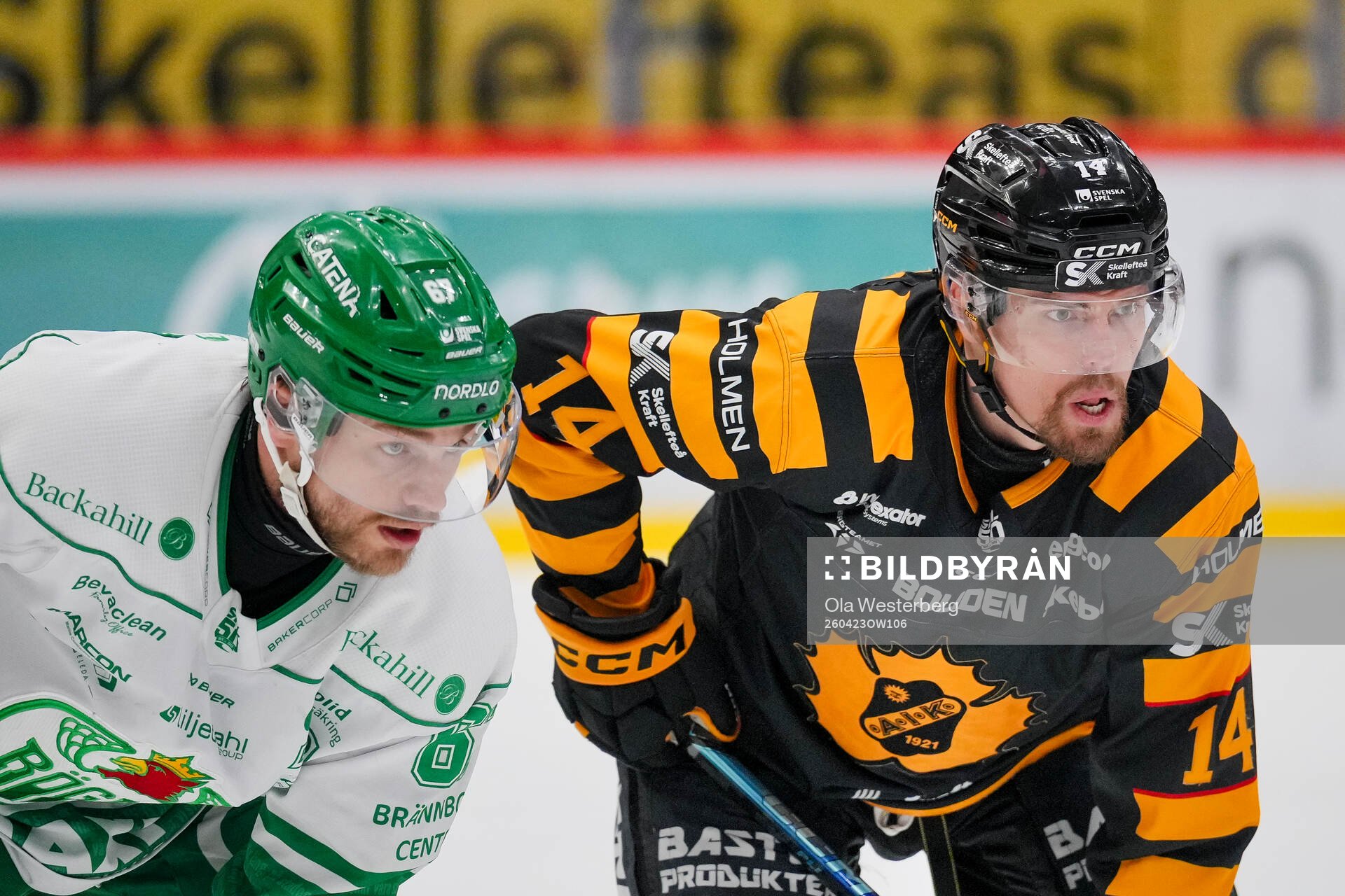 Rögles Leon Bristedt och Skellefteås Andreas Johnson