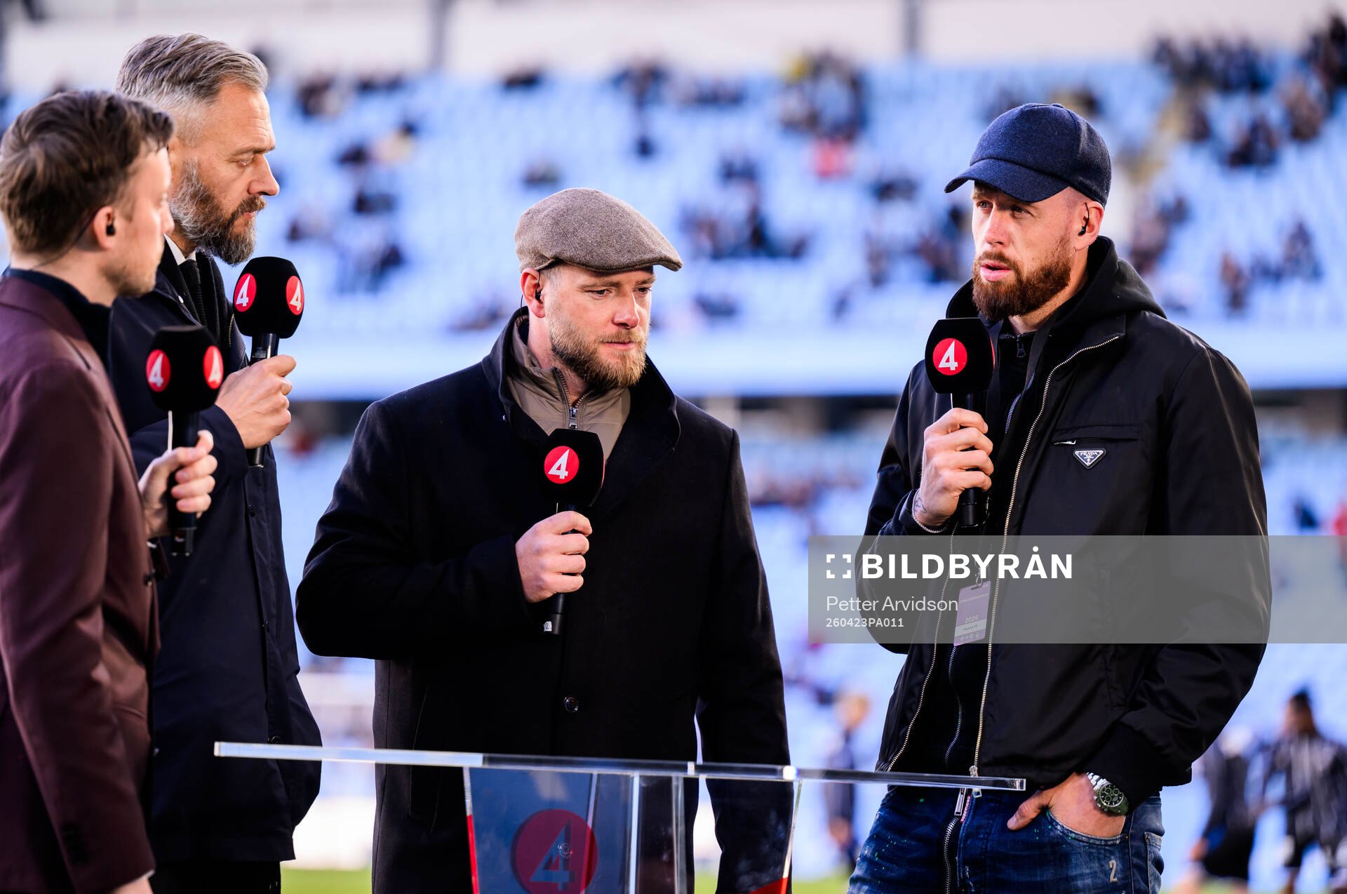 Malmö FFs Pontus Jansson i TV4s studio