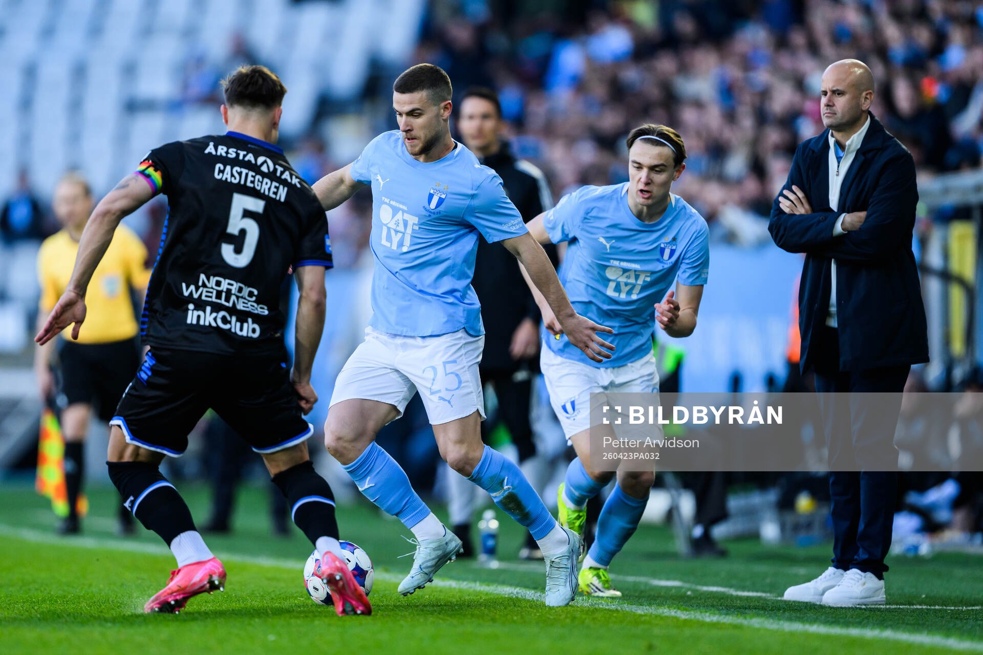 Malmö FFs Gabriel Busanello, Sead Haksabanovic och Oscar