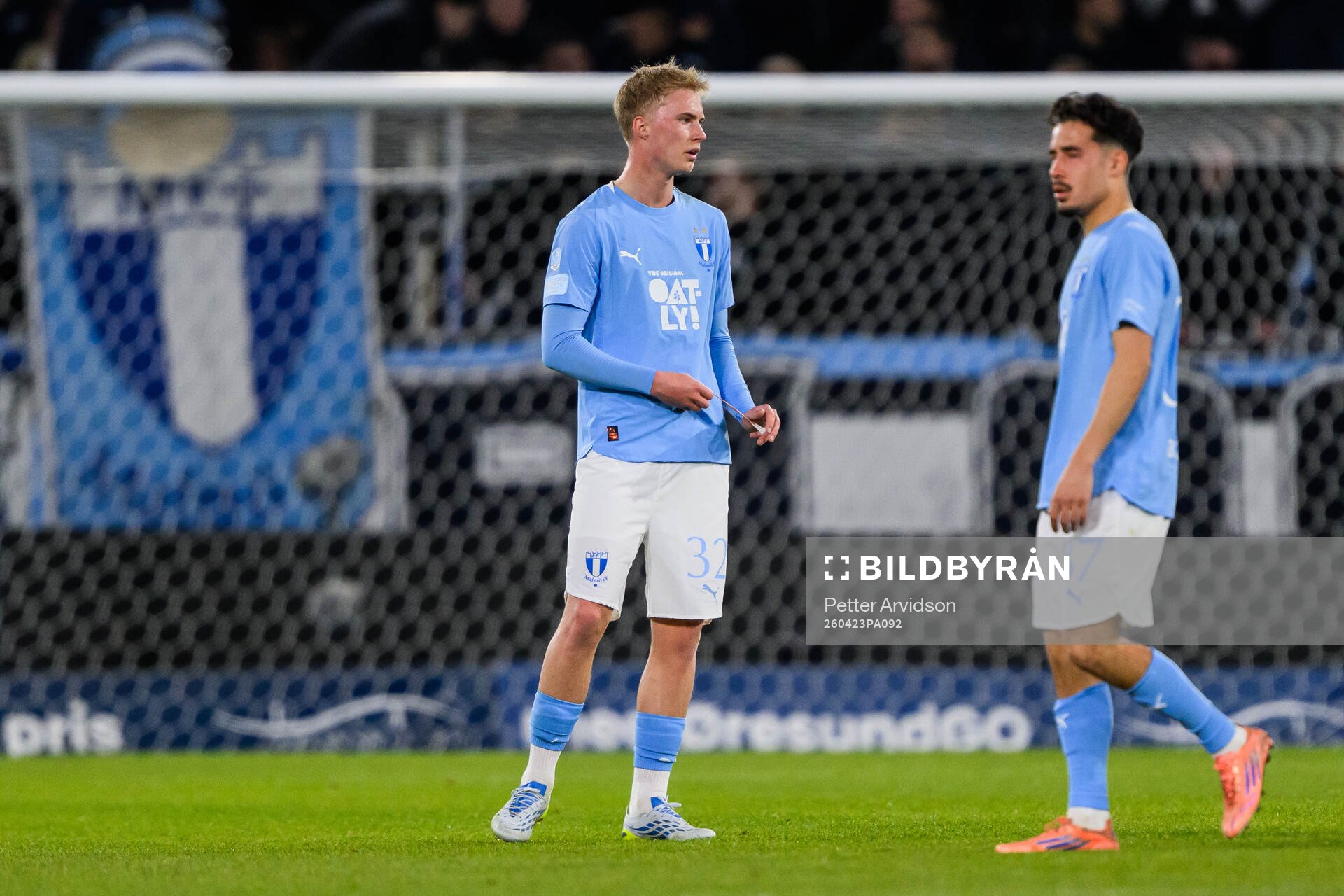 Malmö FFs Daniel Gudjohnsen och Adrian Skogmar deppar