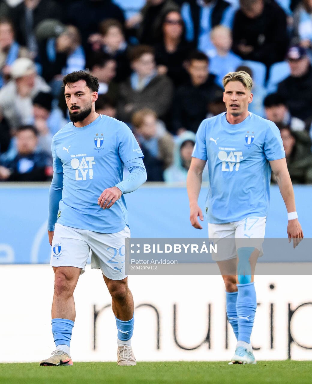 Malmö FFs Sead Haksabanovic och Jens Stryger Larsen deppar