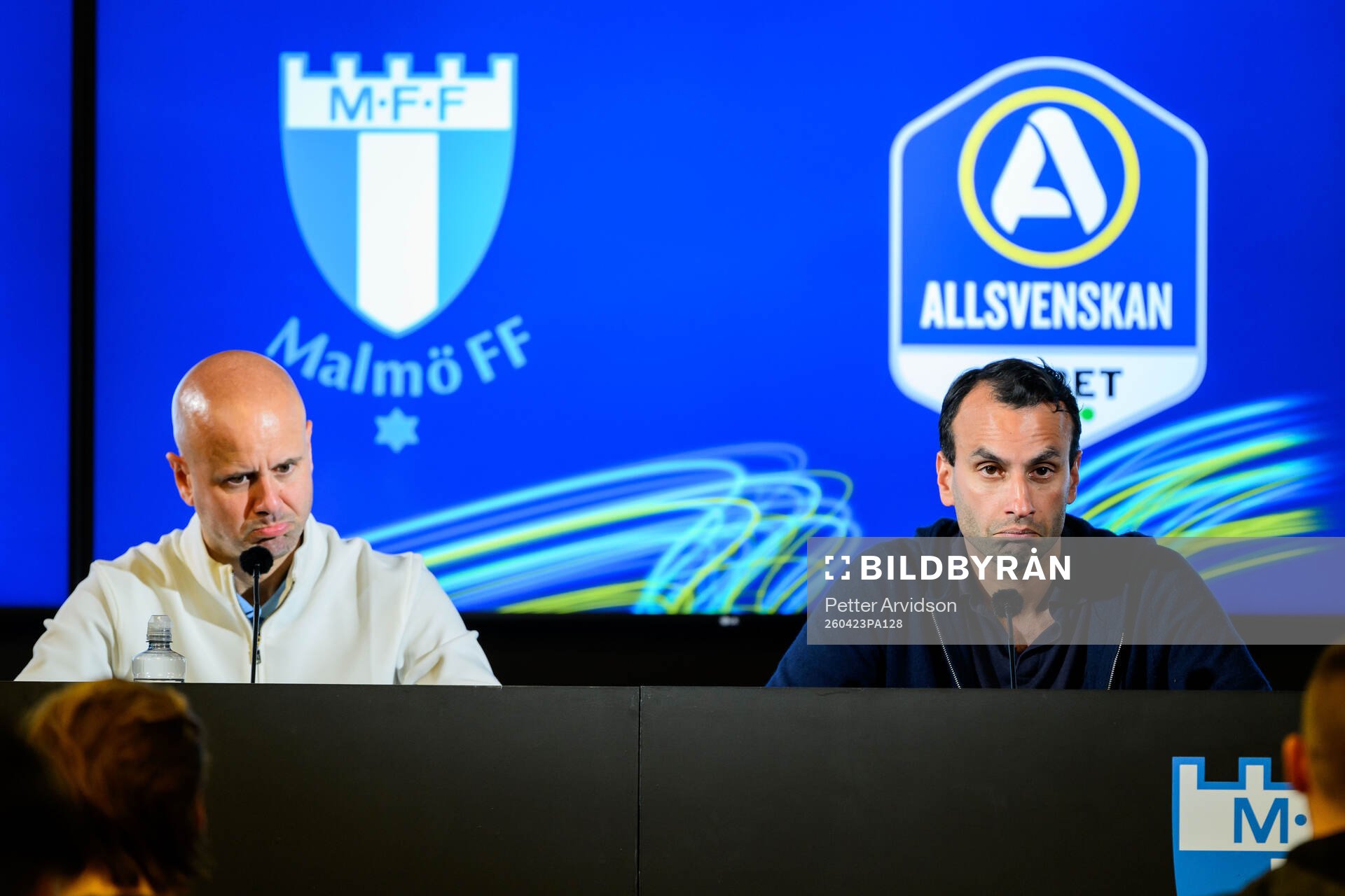 Malmö FFs huvudtränare Miguel Angel Ramirez och Sirius