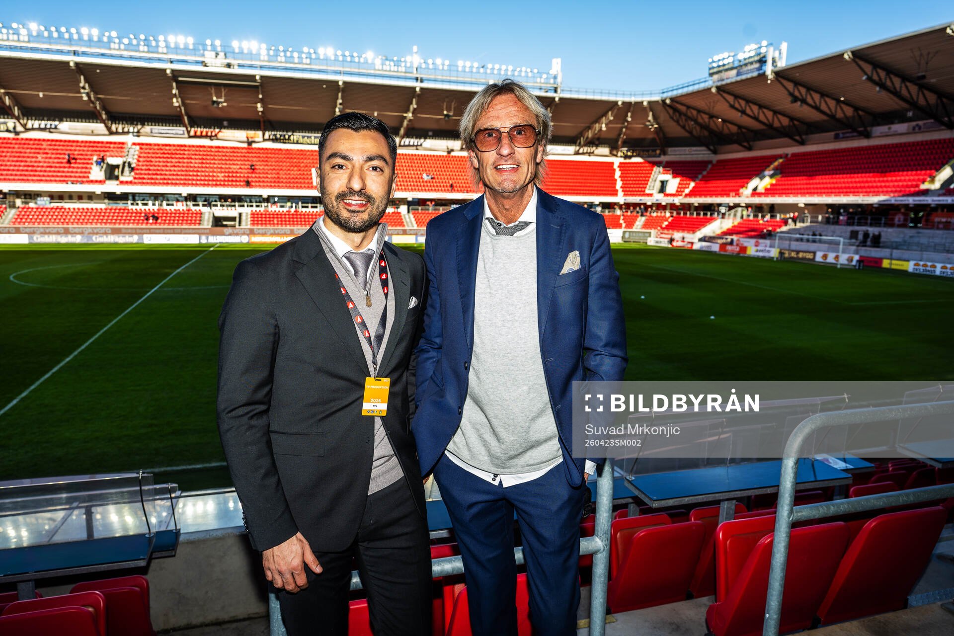 TV4s kommentatorer Jiloan Hamad och Patrik Westberg