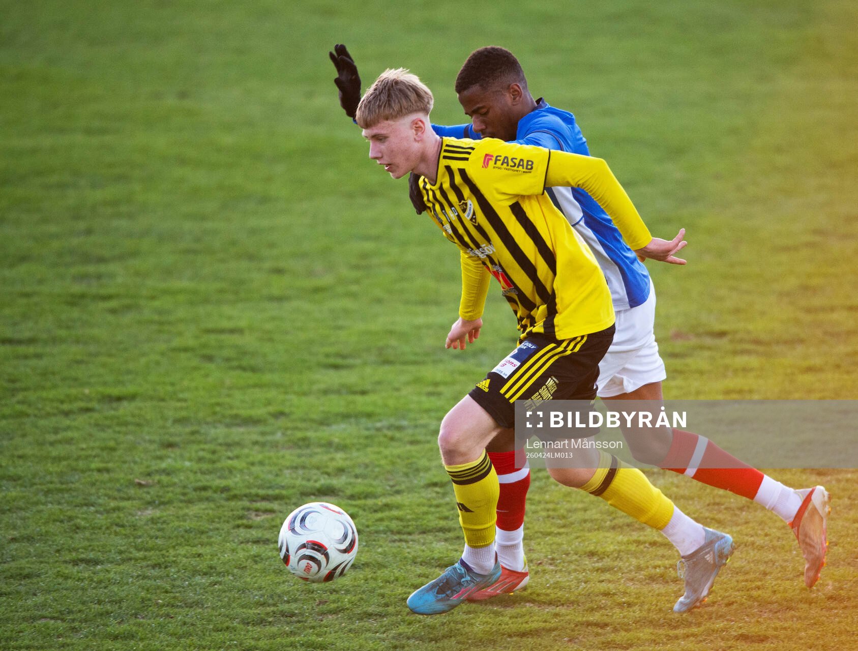 IFK Hässleholms Axel Nilsson i matchen i division 3 mellan