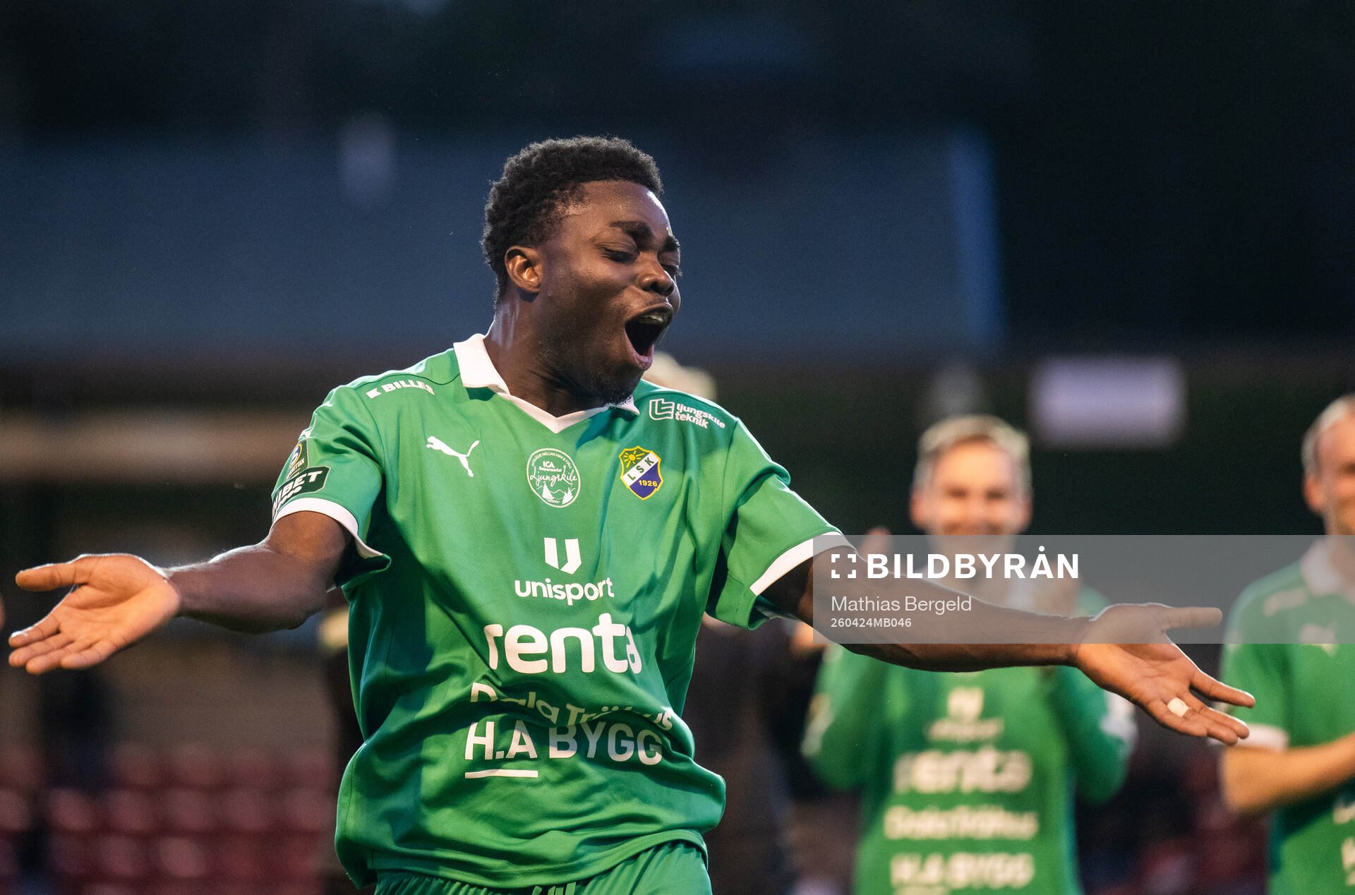 Ljungskiles Gideon Mensah jublar