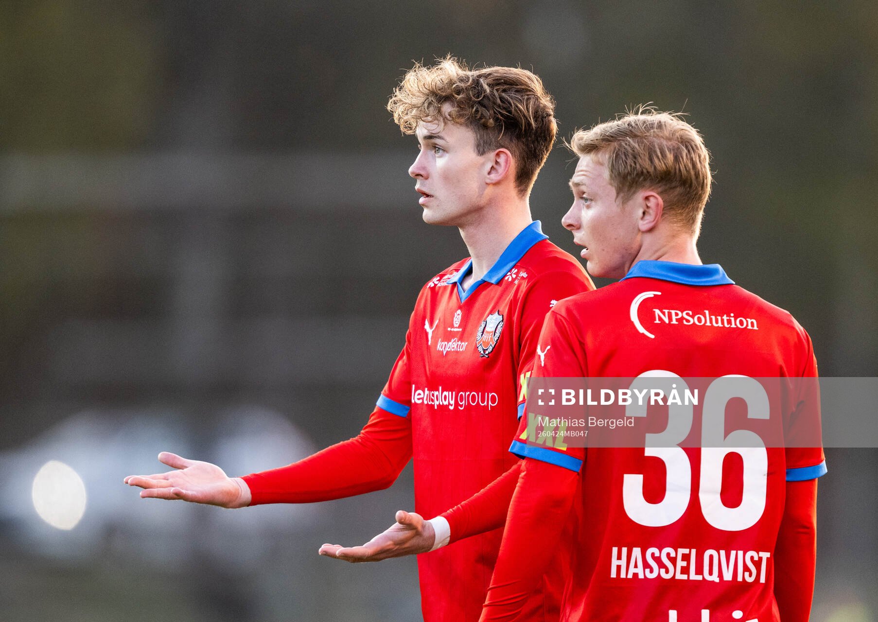 Helsingborgs Alexander Johansson och Jonathan Hasselqvist