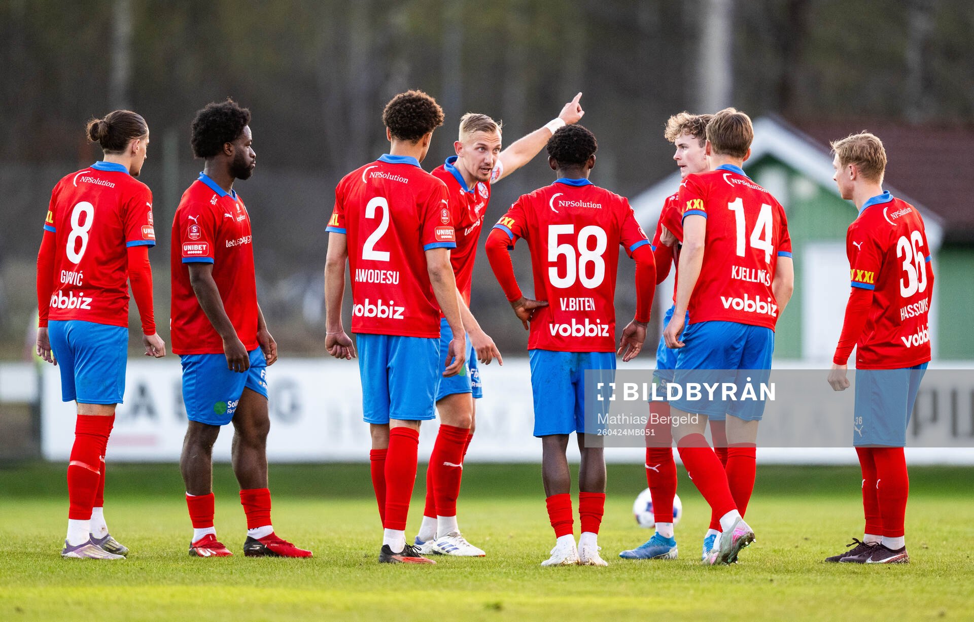 Helsingborgs Ervin Gigovic, Kevin Nyarko, Obafemi Awodesu,