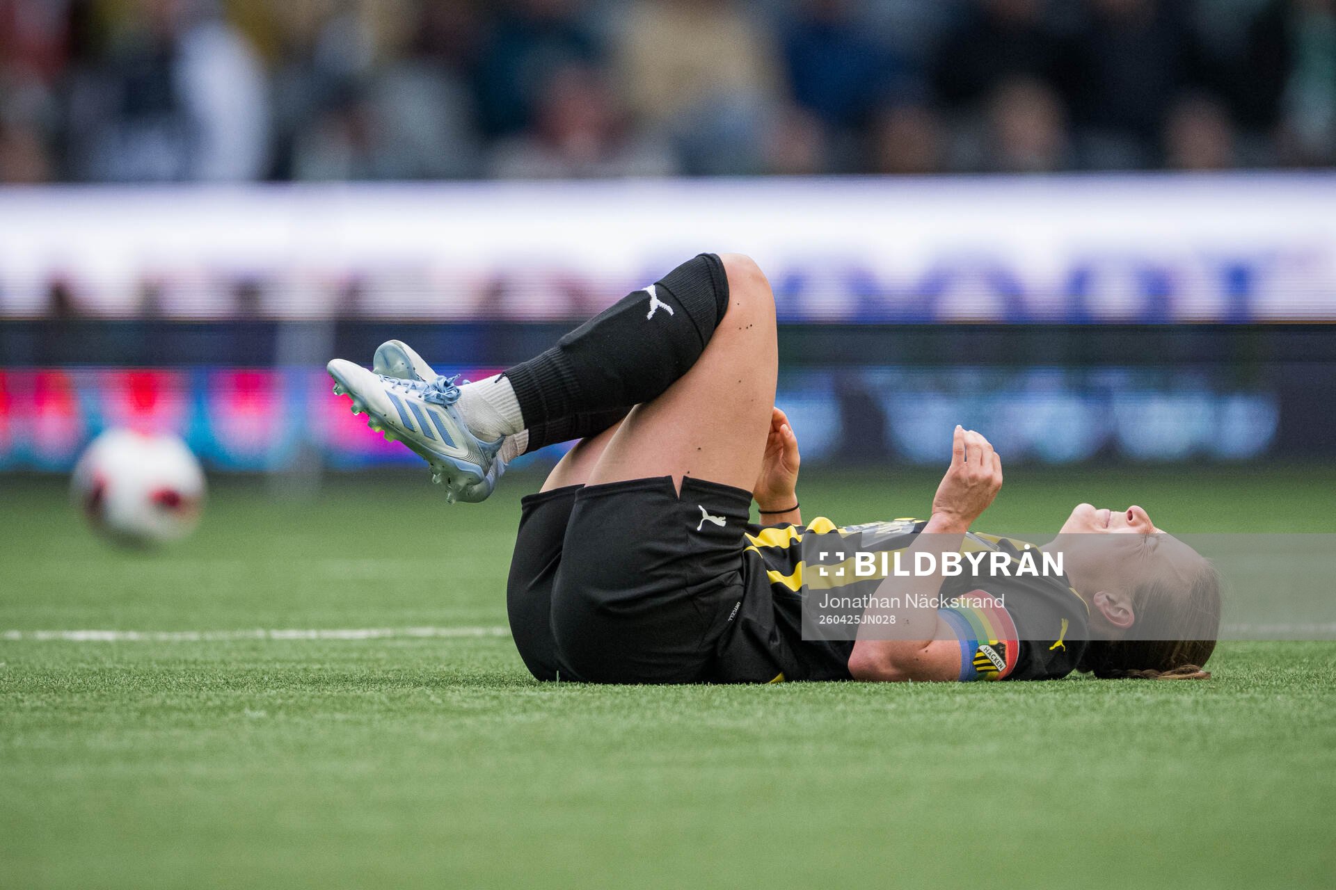 Anna Anvegård of Häcken in pain