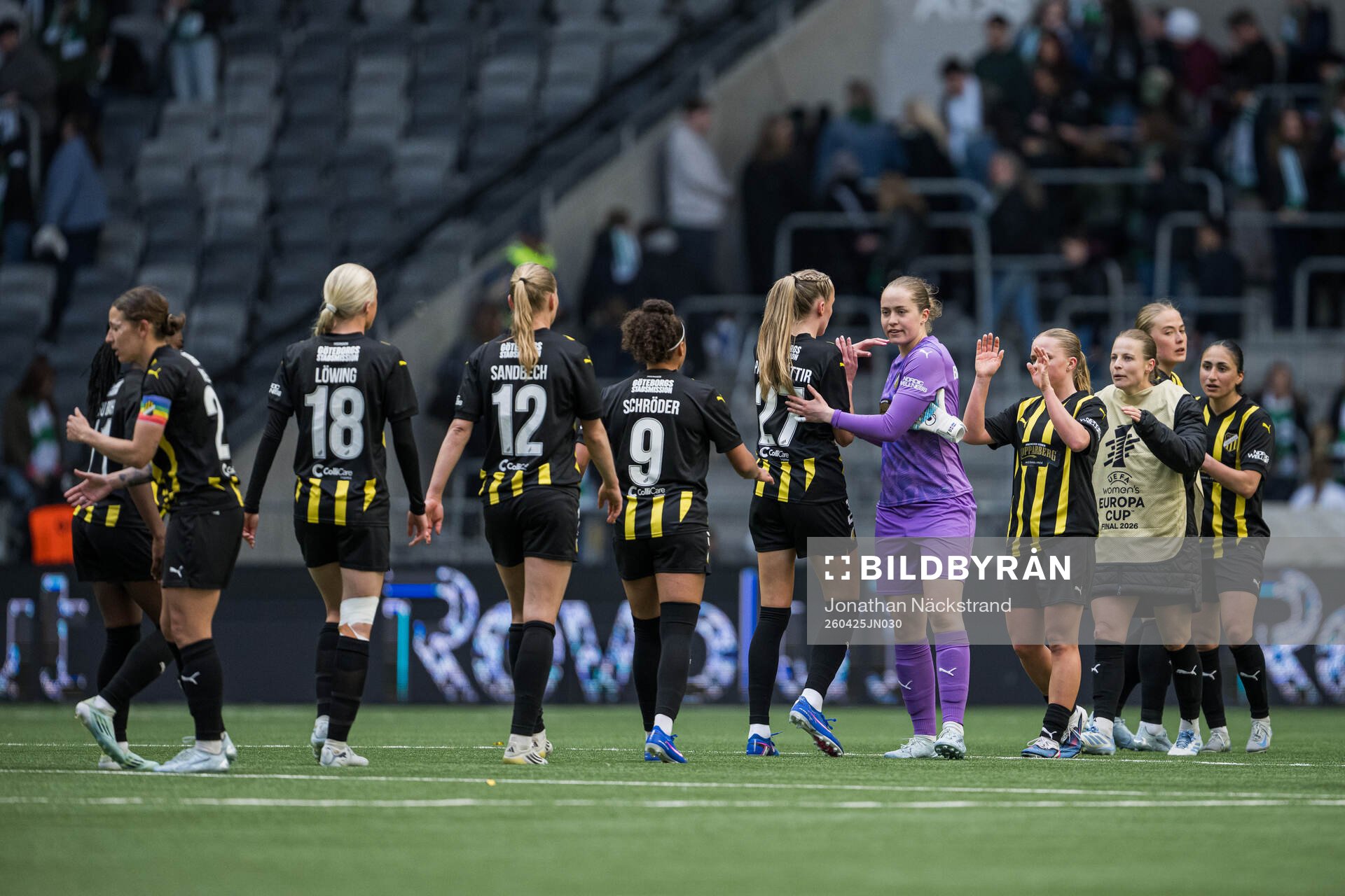 Players of Häcken celebrate