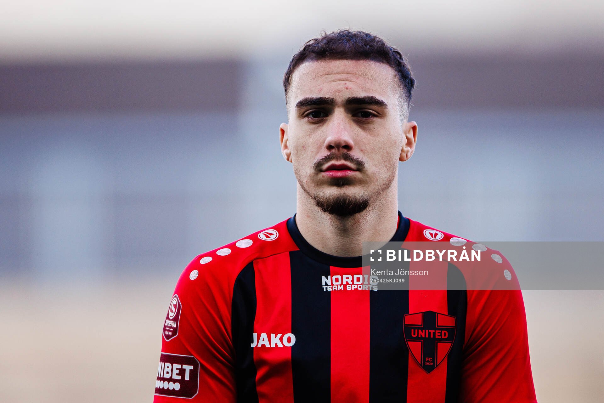Nordic United FCs Lorent Mehmeti  fotbollsmatchen i