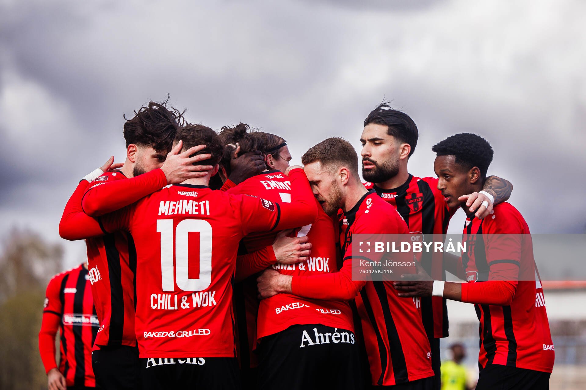 Nordic United FCs Matteus Behnan, Lorent Mehmeti, Amar