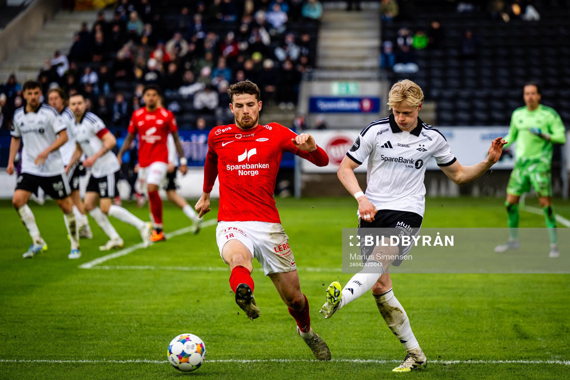 Jacob Sørensen of Brann and Tobias Dahl of Rosenborg