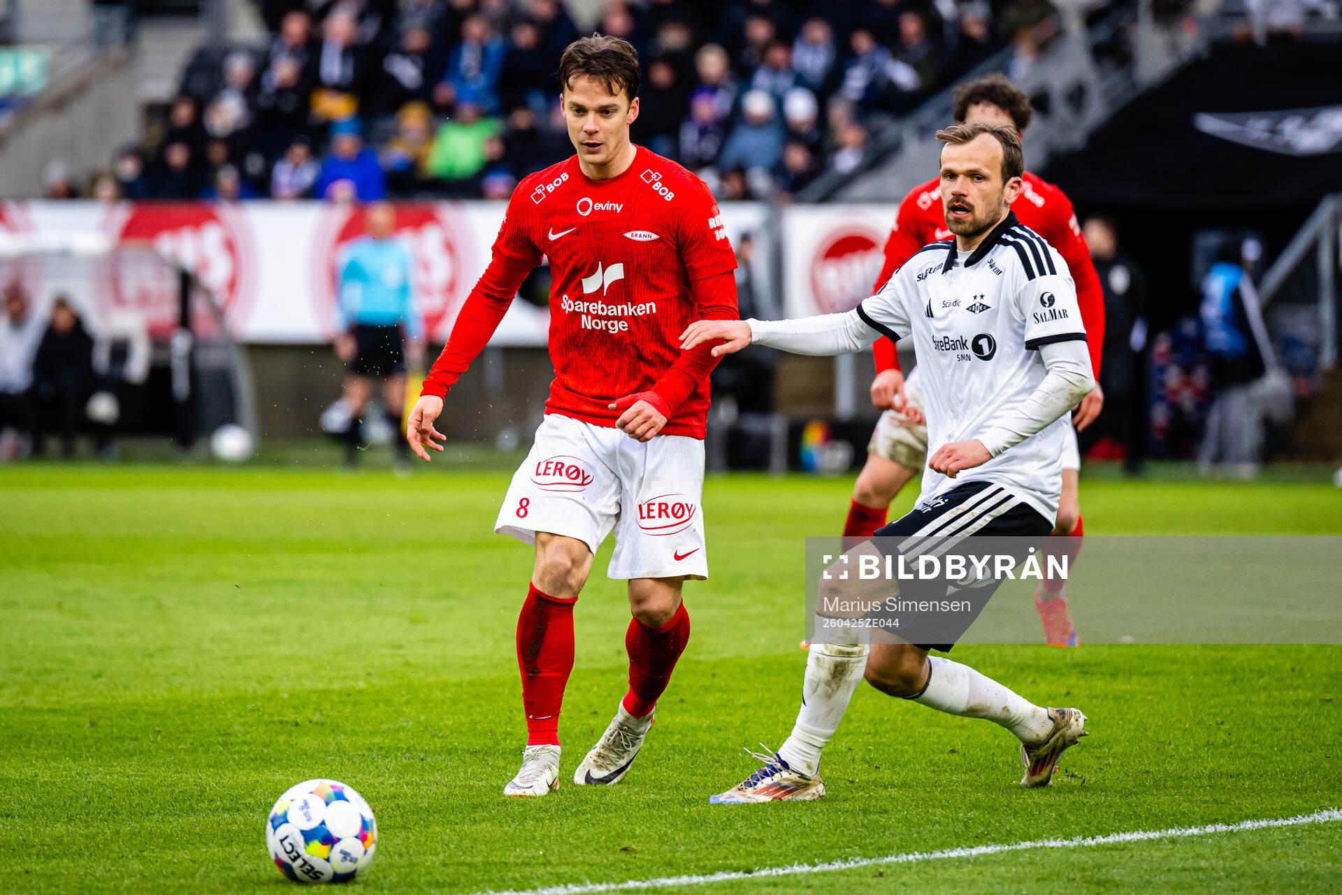 Felix Horn Myhre of Brann and Iver Fossum of Rosenborg