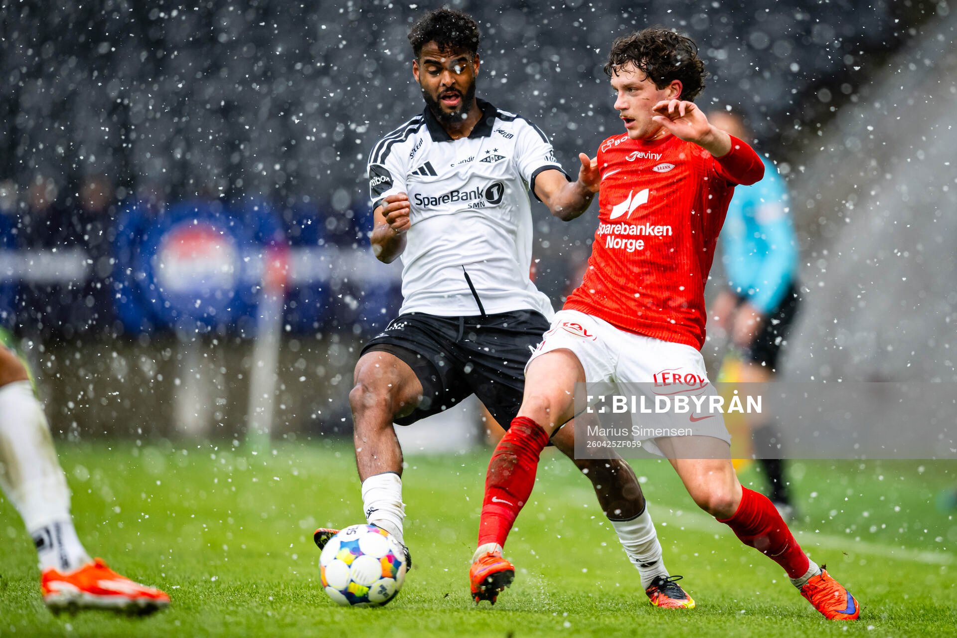 Emil Konradsen Ceide of Rosenborg and Denzel De Roeve of
