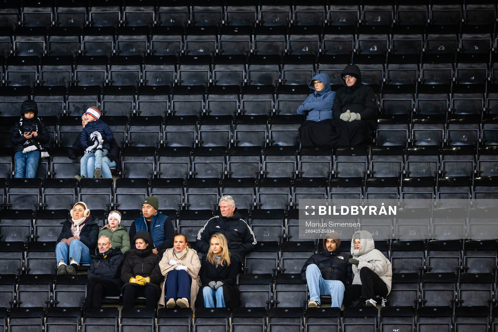 Spectators in the stands at Lerkendal Stadion
