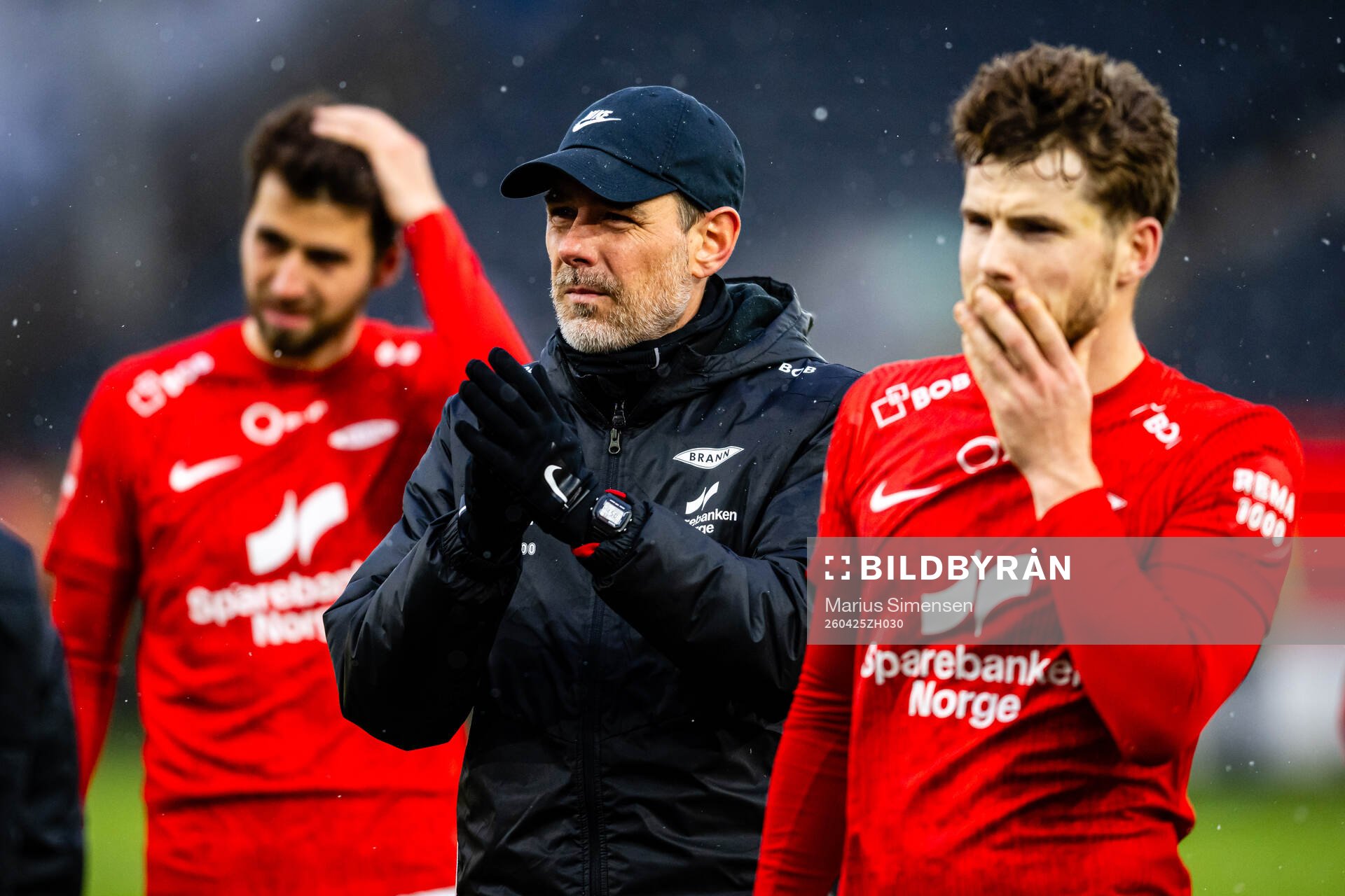 Head coach Freyr Alexandersson of Brann looks dejected