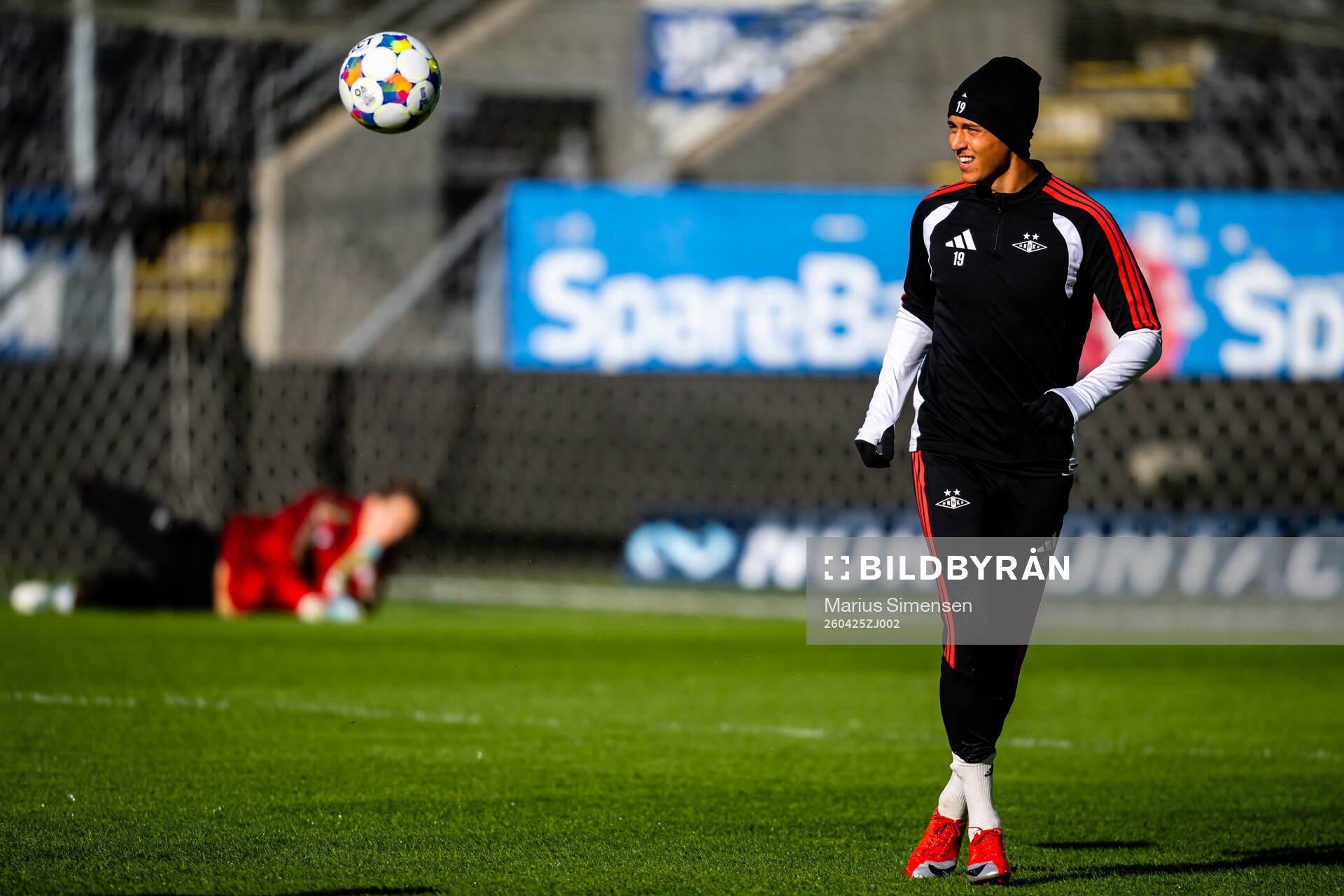 Adrian Pereira of Rosenborg warms up