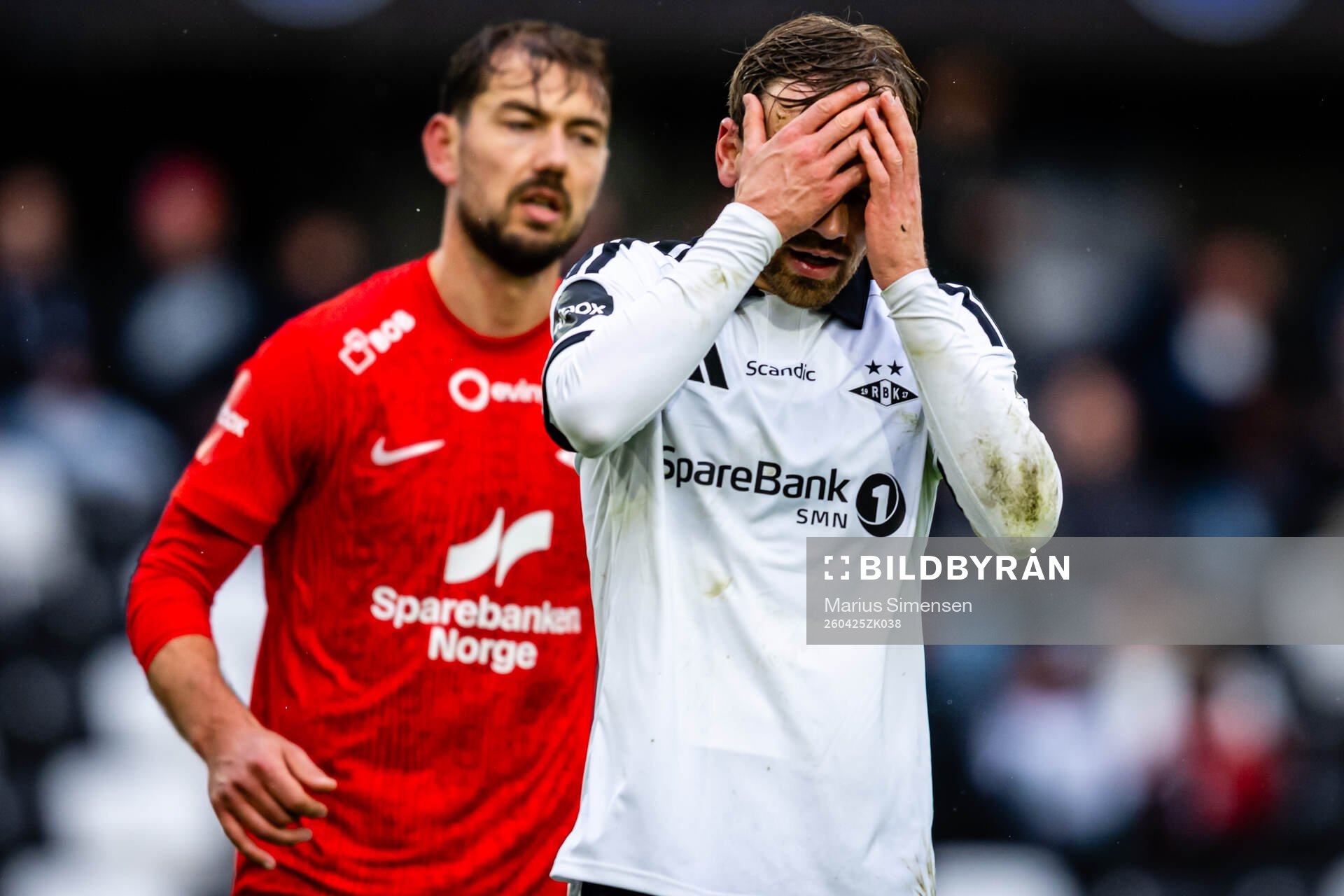 Iver Fossum of Rosenborg reacts