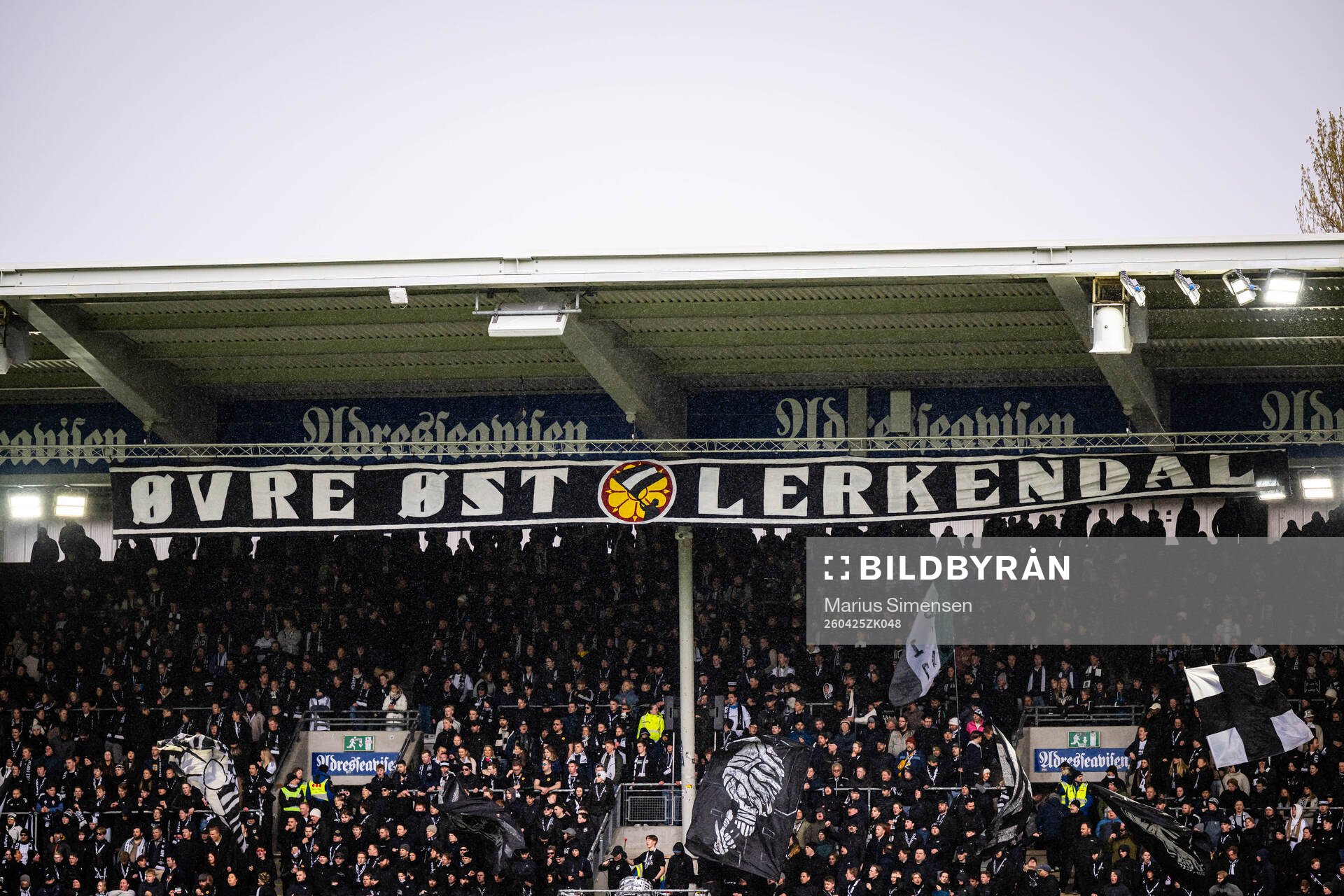 Spectators in the stands