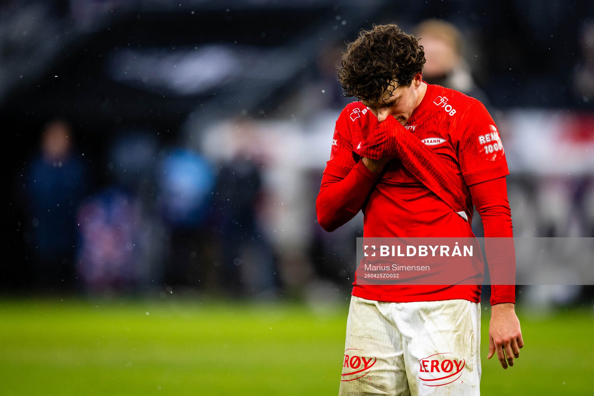 Denzel De Roeve of Brann looks dejected