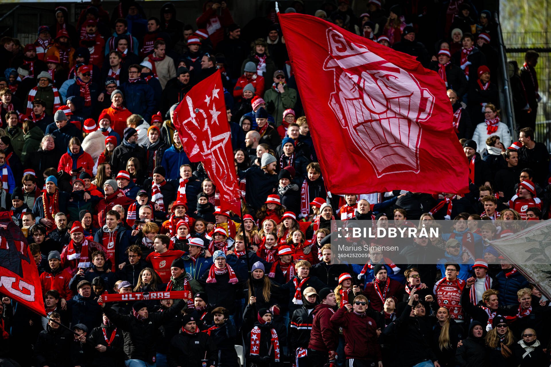 Spectators in the stands
