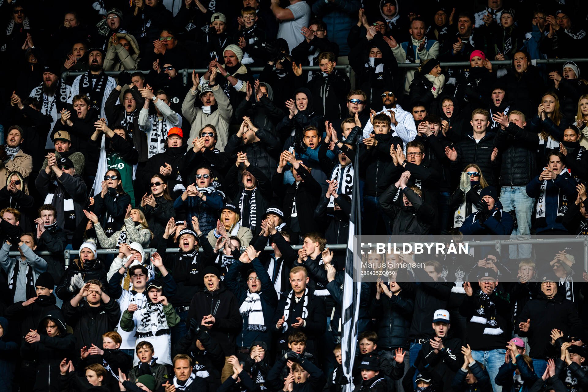 Spectators in the stands