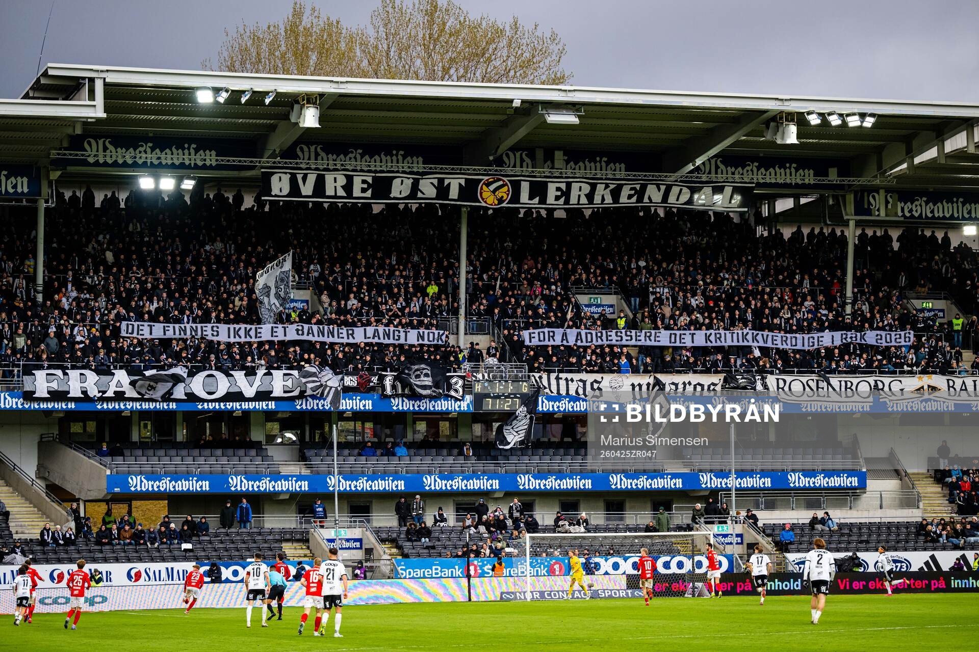 Spectators in the stands