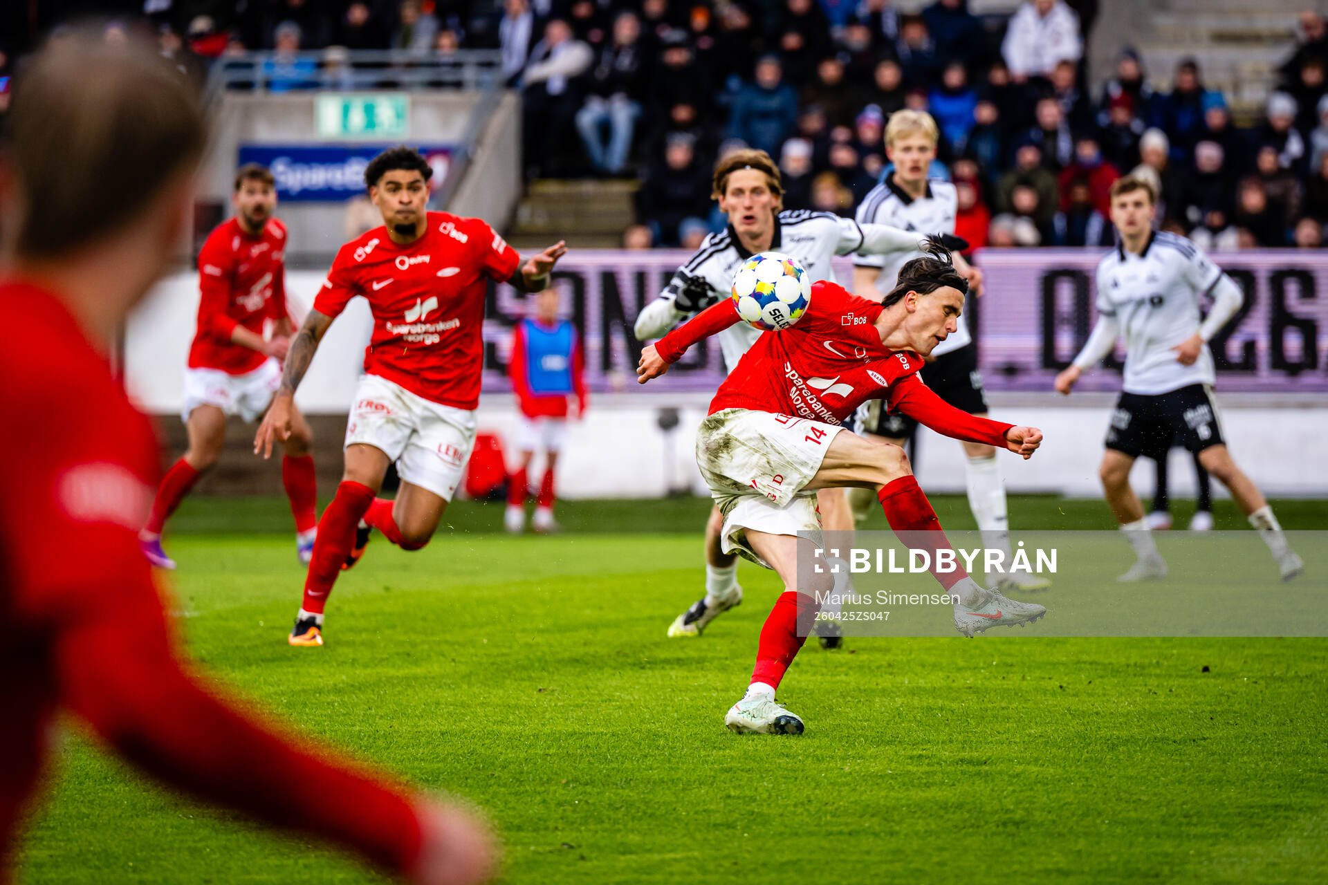 Ulrik Mathisen of Brann missing a chance to score