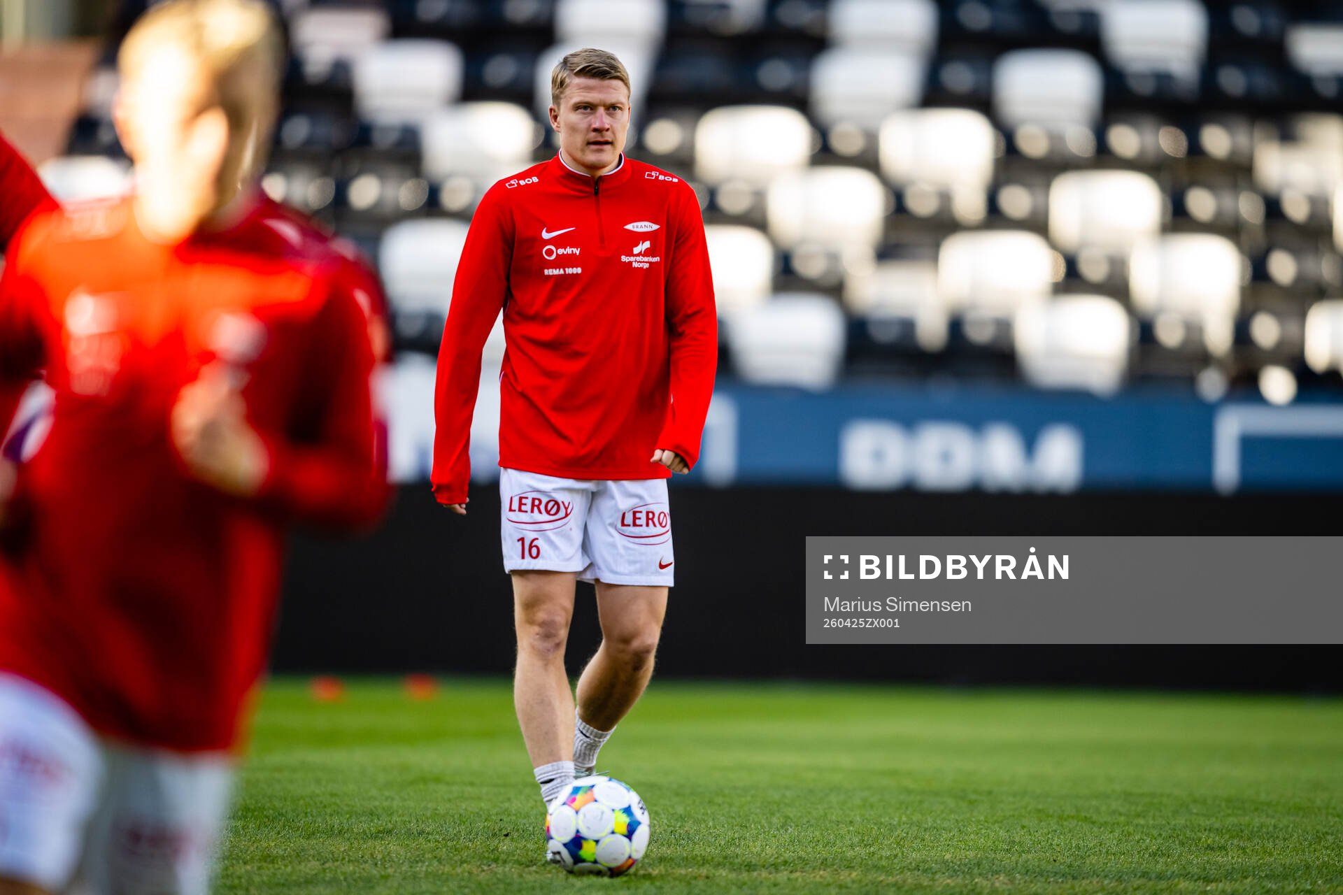 Kristian Eriksen of Brann warms up