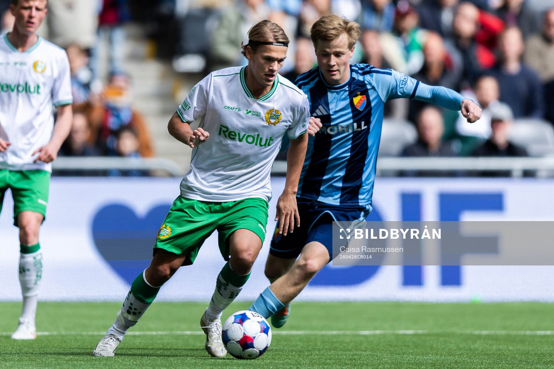 Hammarbys Markus Karlsson och Djurgårdens Bo Hegland