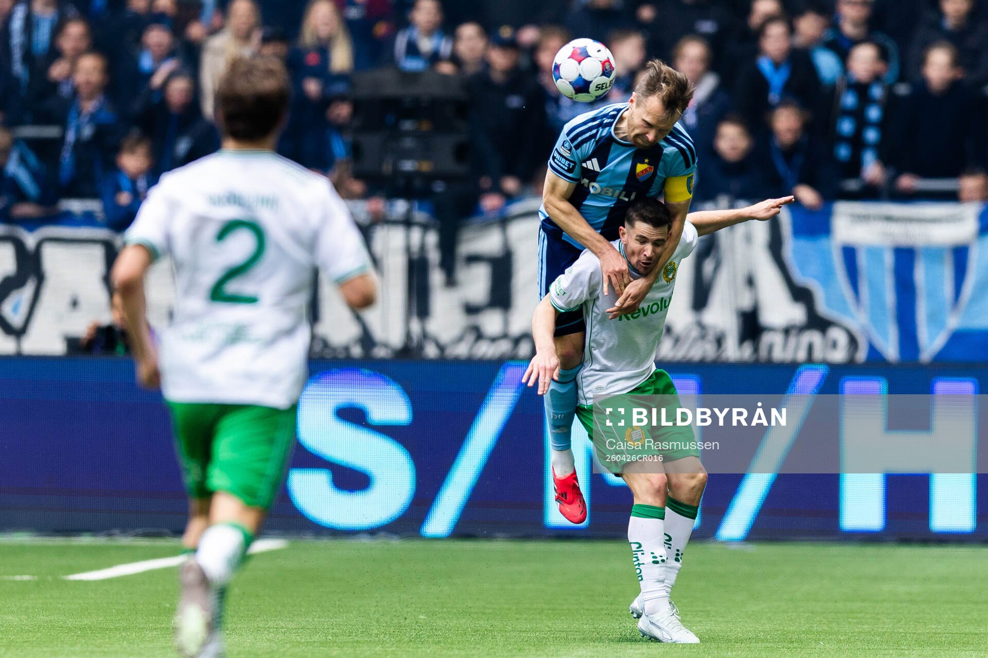 Djurgårdens Jacob Une och Hammarbys Oscar Johansson