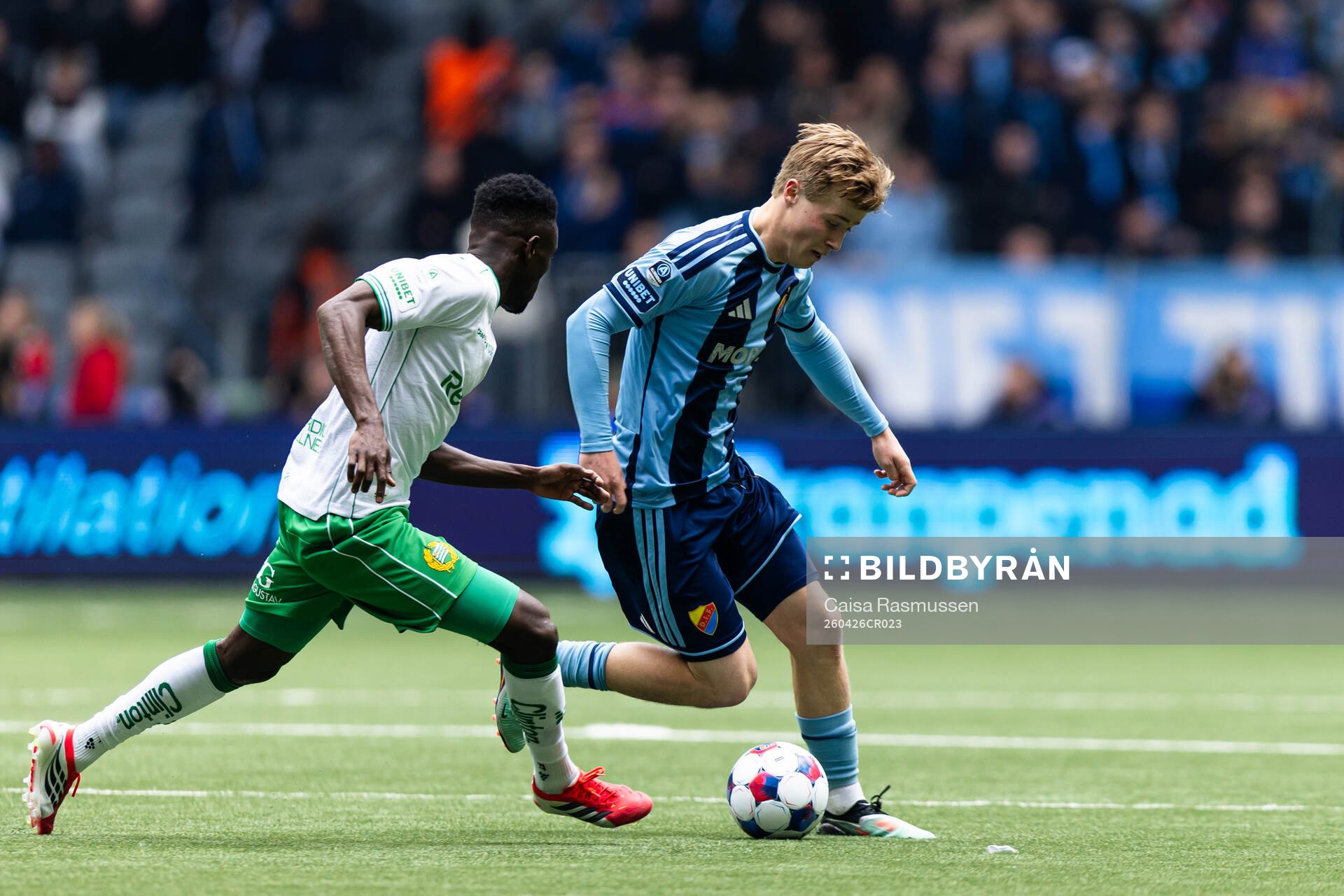 Hammarbys Ibrahima Breze Fofana och Djurgårdens Peter