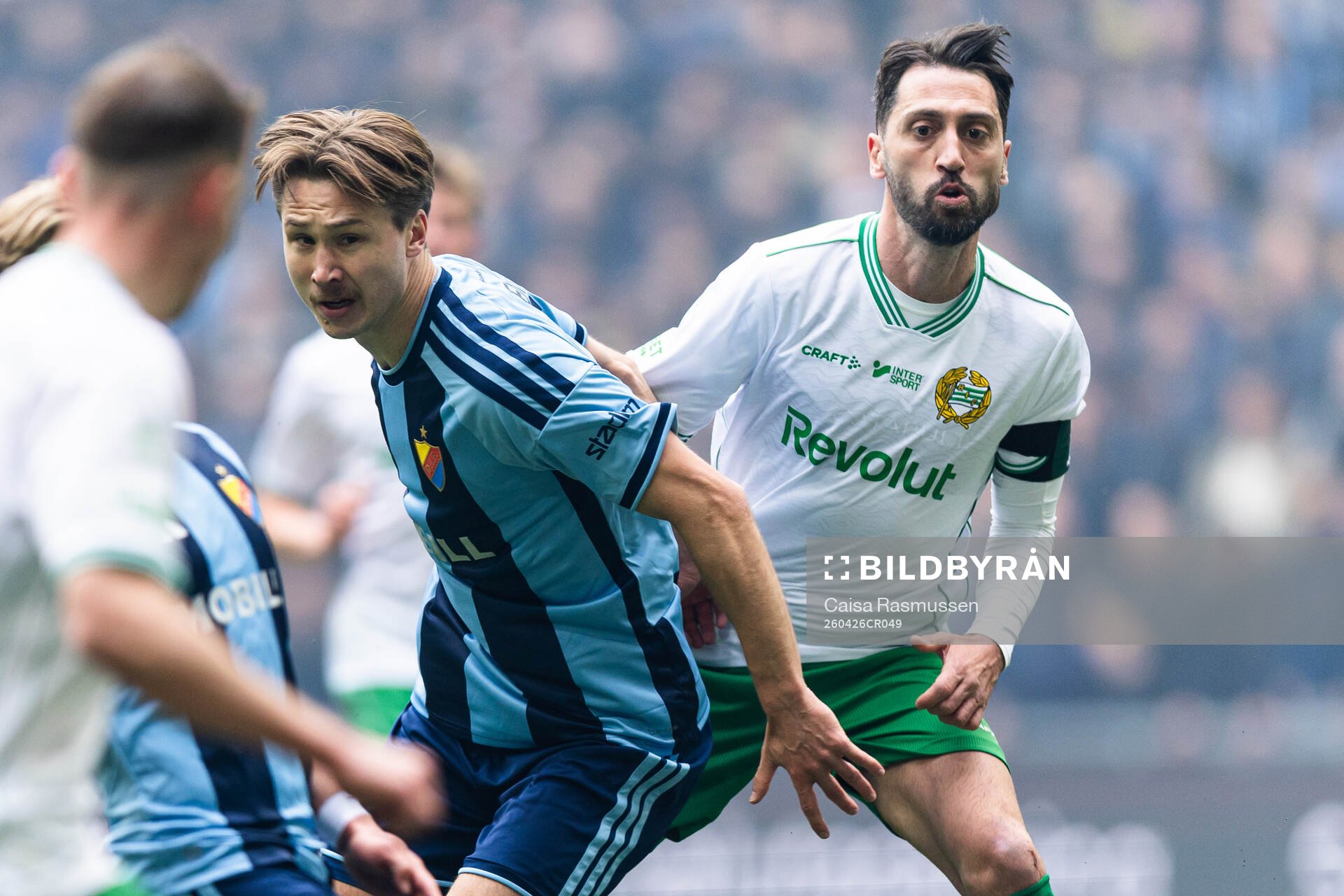 Djurgårdens Miro Tenho och Hammarbys Nahir Besara
