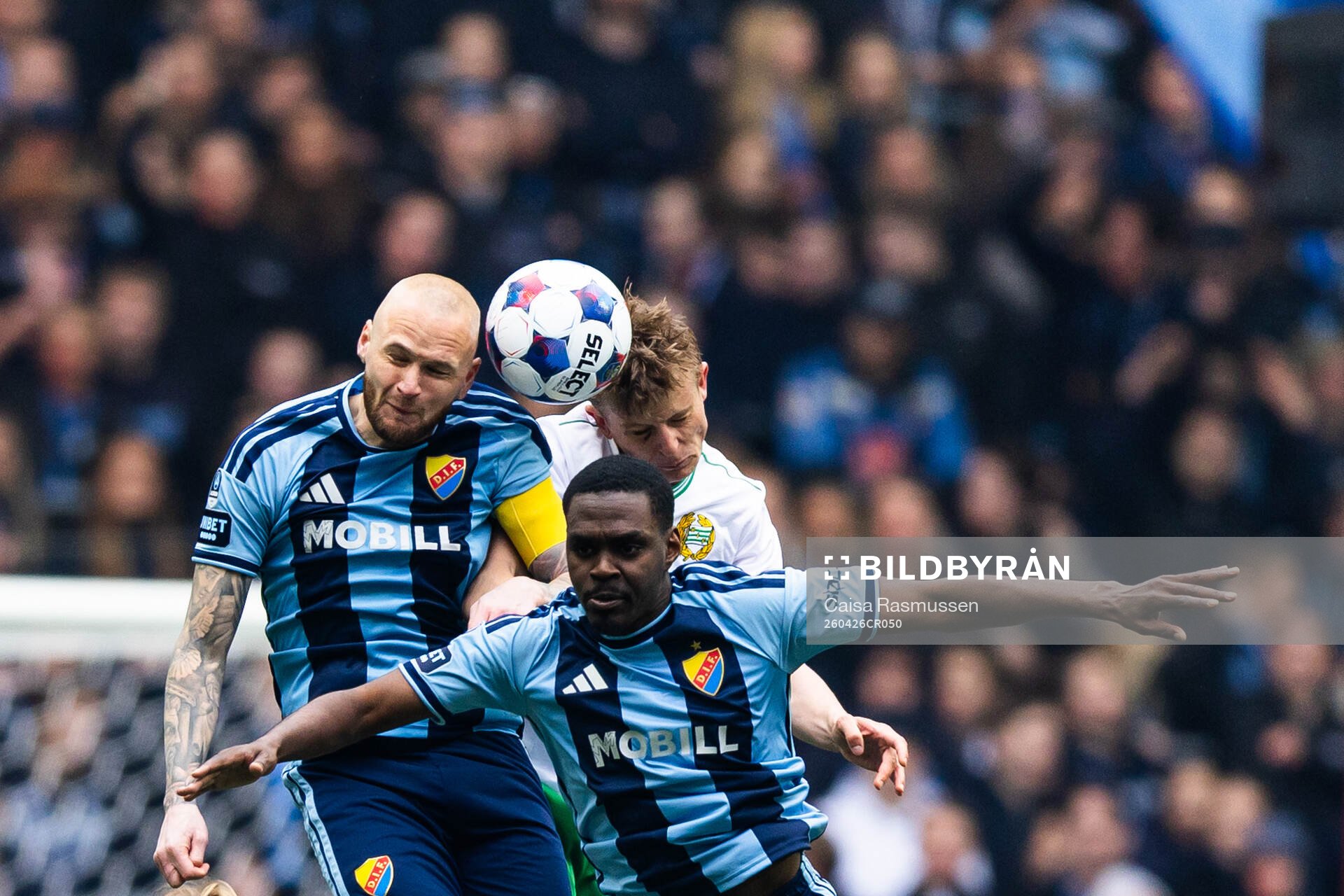 Djurgårdens Adam Ståhl, Hammarbys Frederik Winther och