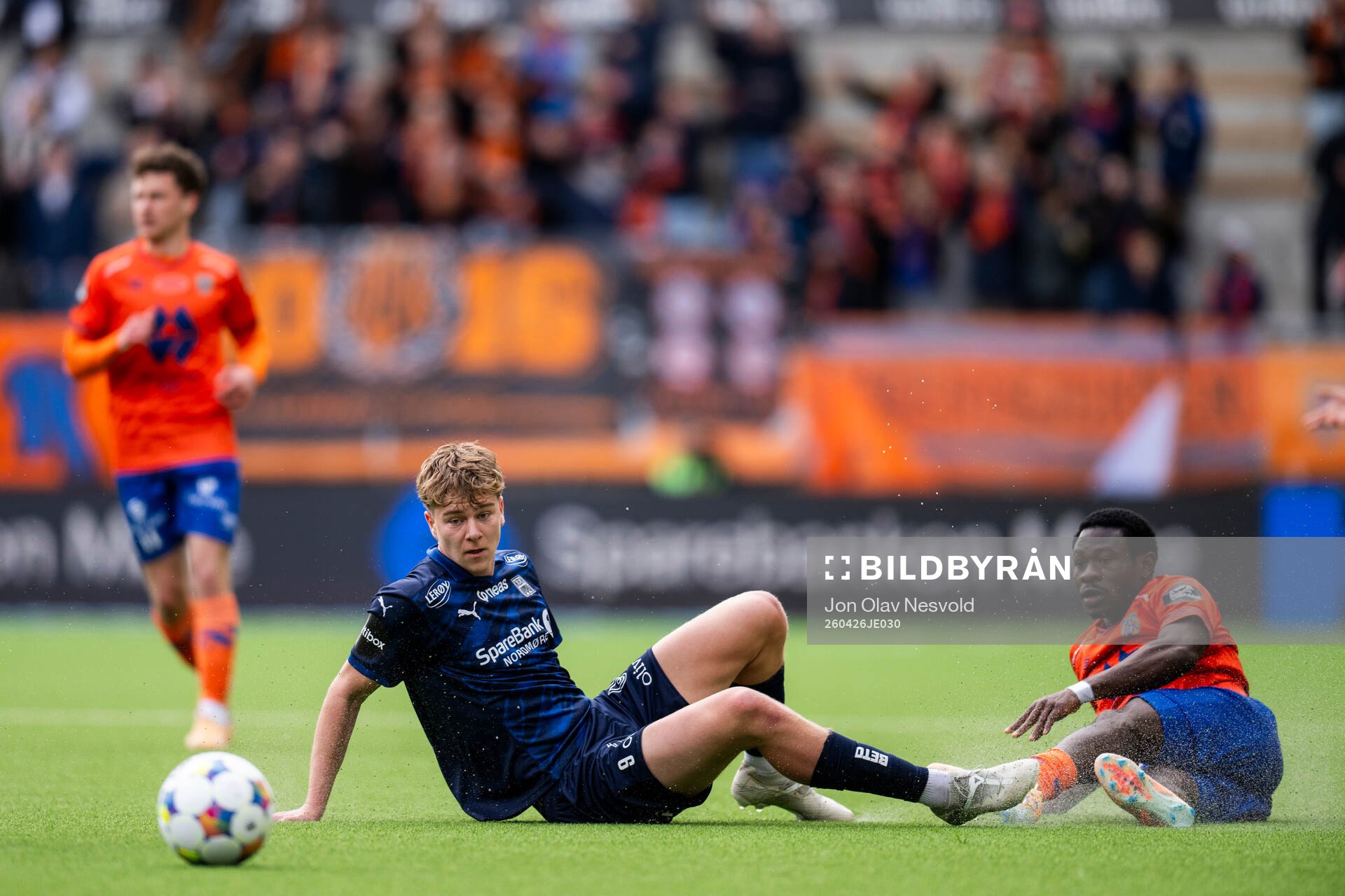 Sander Kilen of Kristiansund and Uba Charles of Aalesund